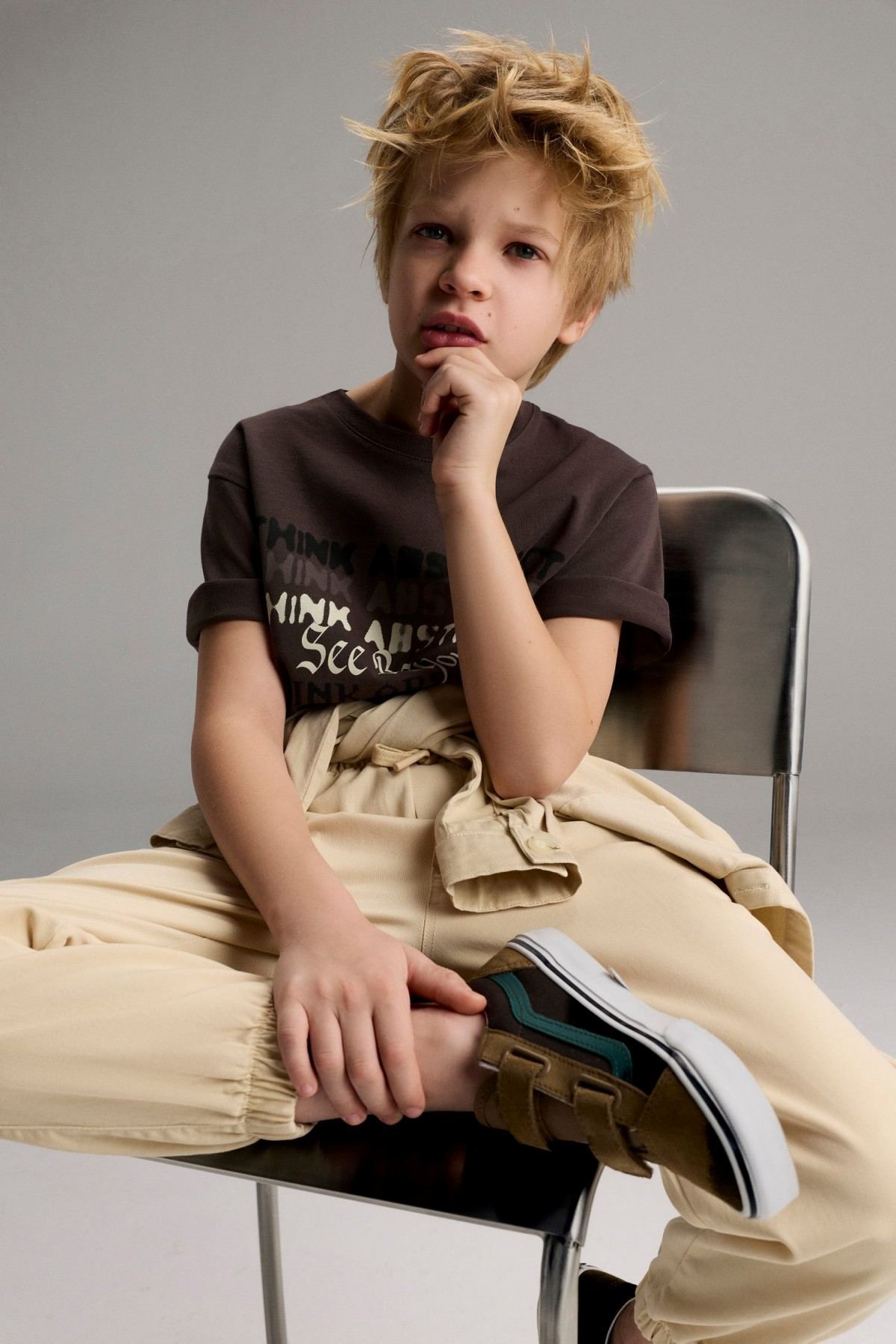 8-14 Yaş Cool Lıke Erkek Çocuk Takım-Kahverengi