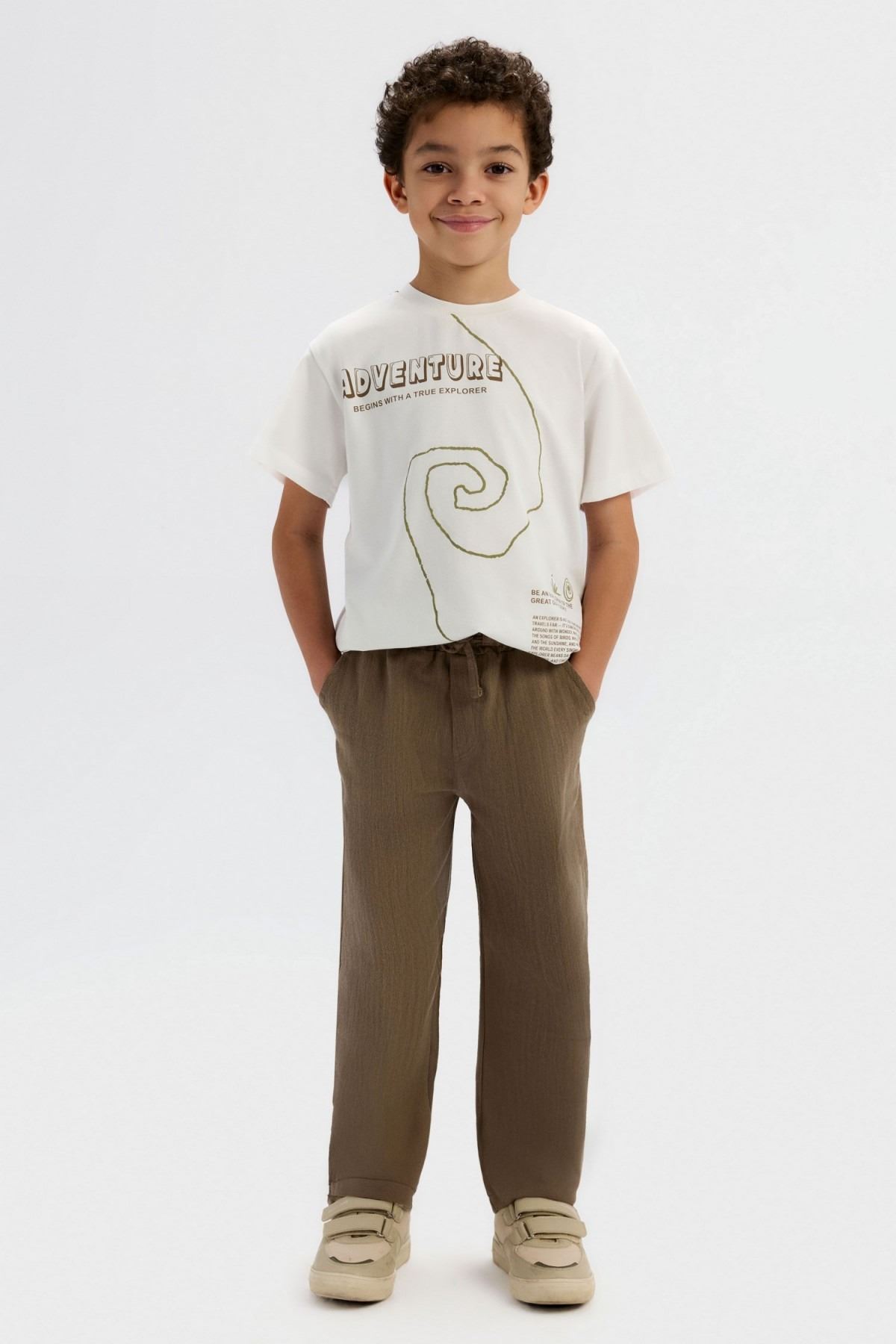 4-8 Yaş Great Liam Erkek Çocuk 3'Lü Takım-Kahverengi