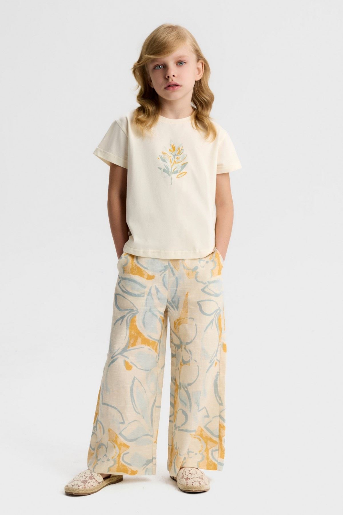 4-8 Yaş Angel Liana Kız Çocuk 3'Lü Takım-Latte