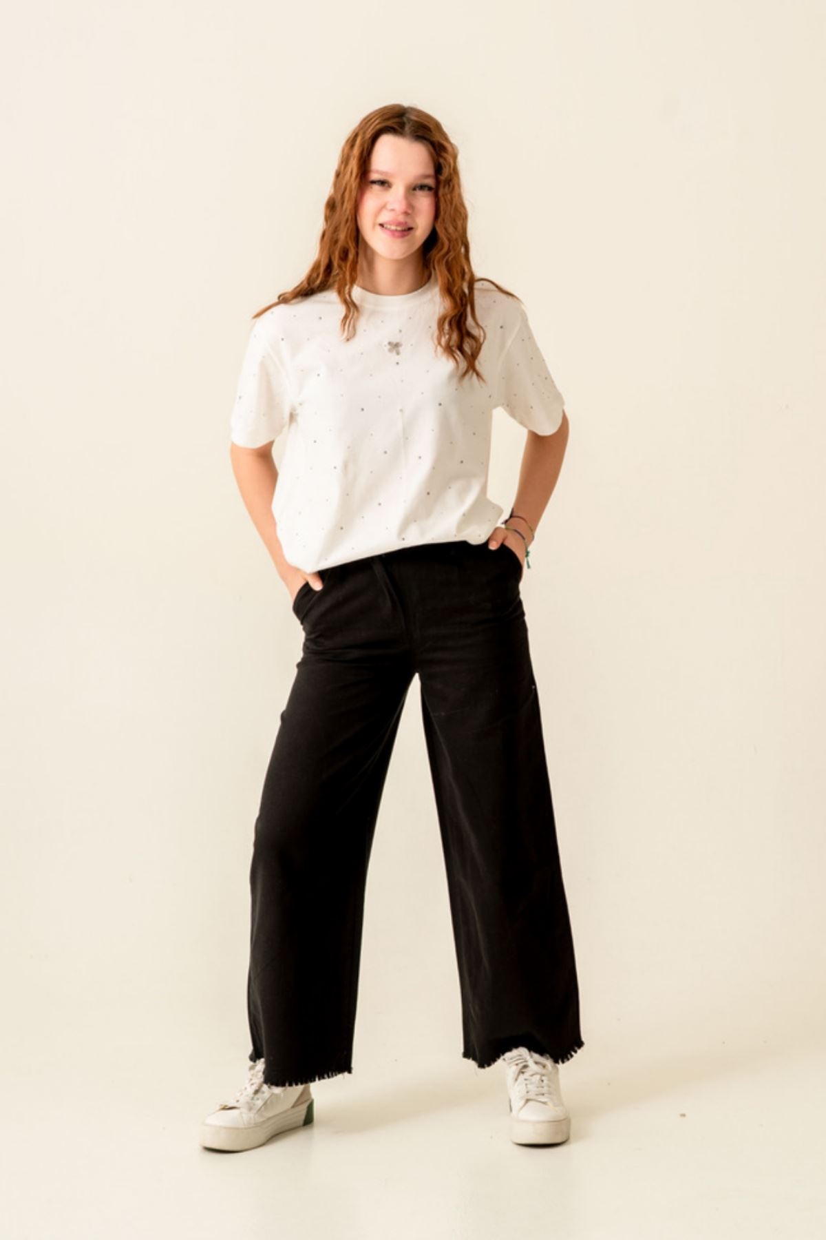 9-15 Yaş The Best Magic Premium Kız Çocuk T-Shırt -Beyaz