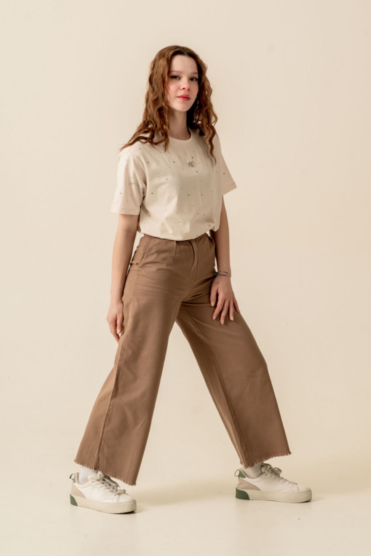 9-15 Yaş The Best Magic Premium Kız Çocuk T-Shırt -Krem