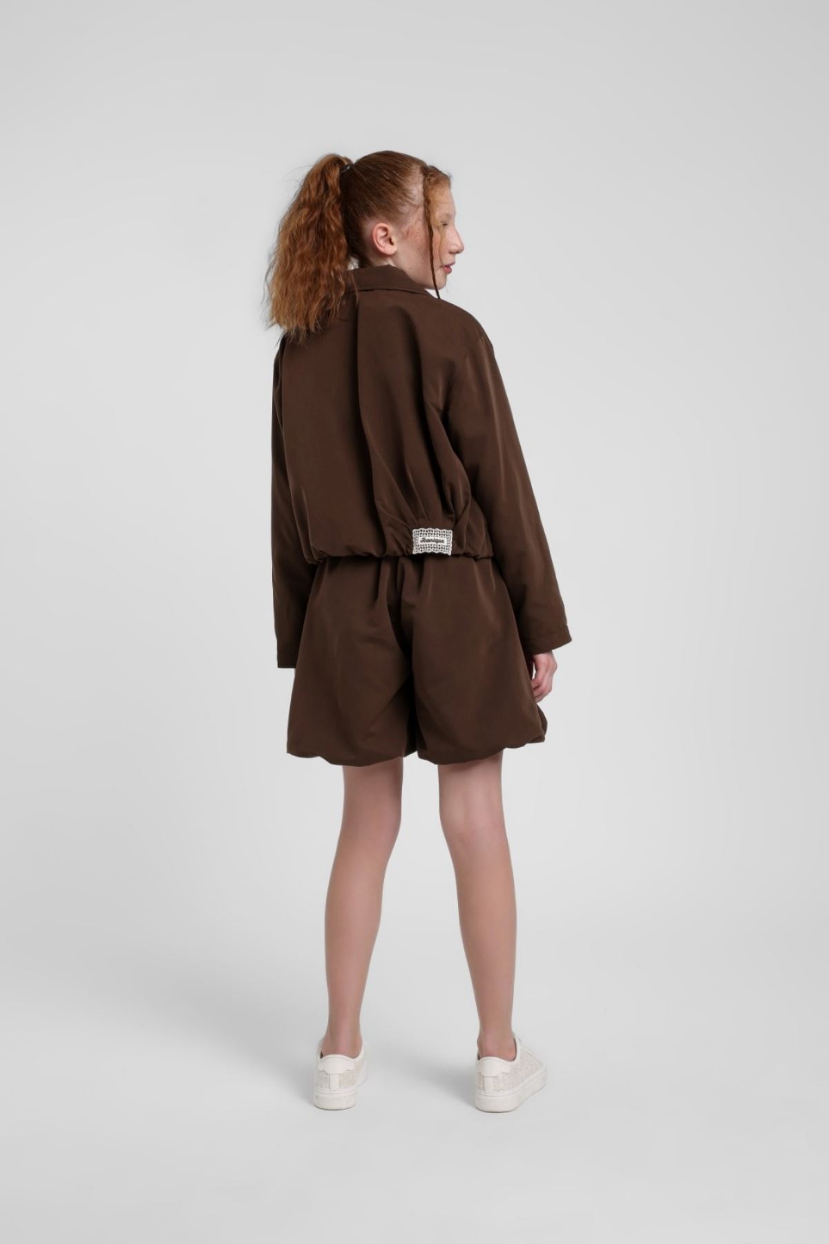 10-14 Yaş New İcon Chic Kız Çocuk 3'Lü Takım-Kahverengi