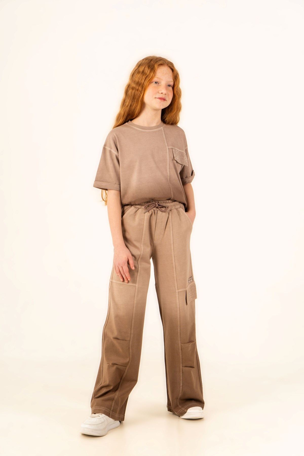 9-15 Yaş Royal Prime Kız Çocuk Takım-Mocca