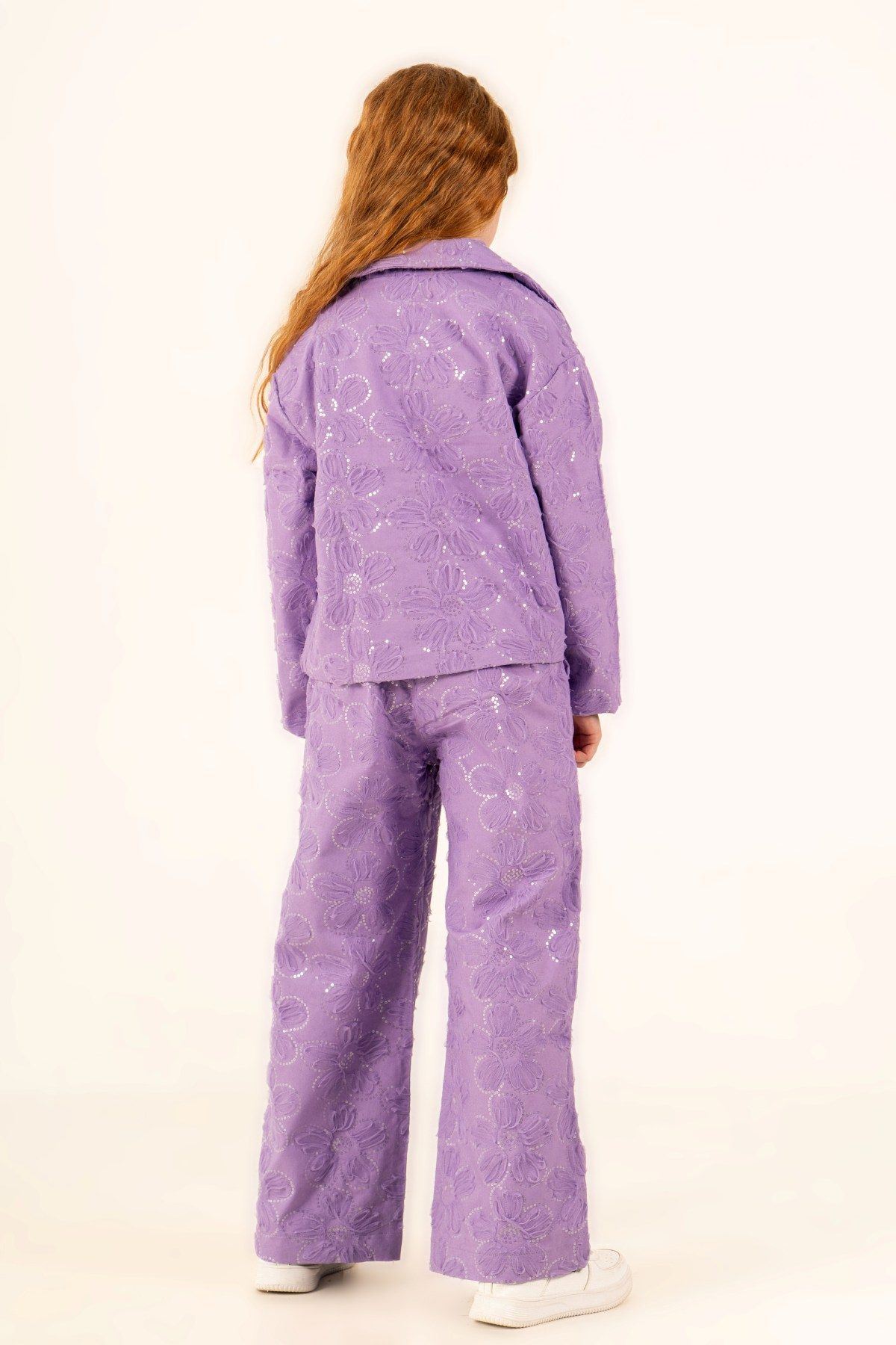 5-14 Yaş Premium Dolce Kız Çocuk 3'Lü Takım-Mor