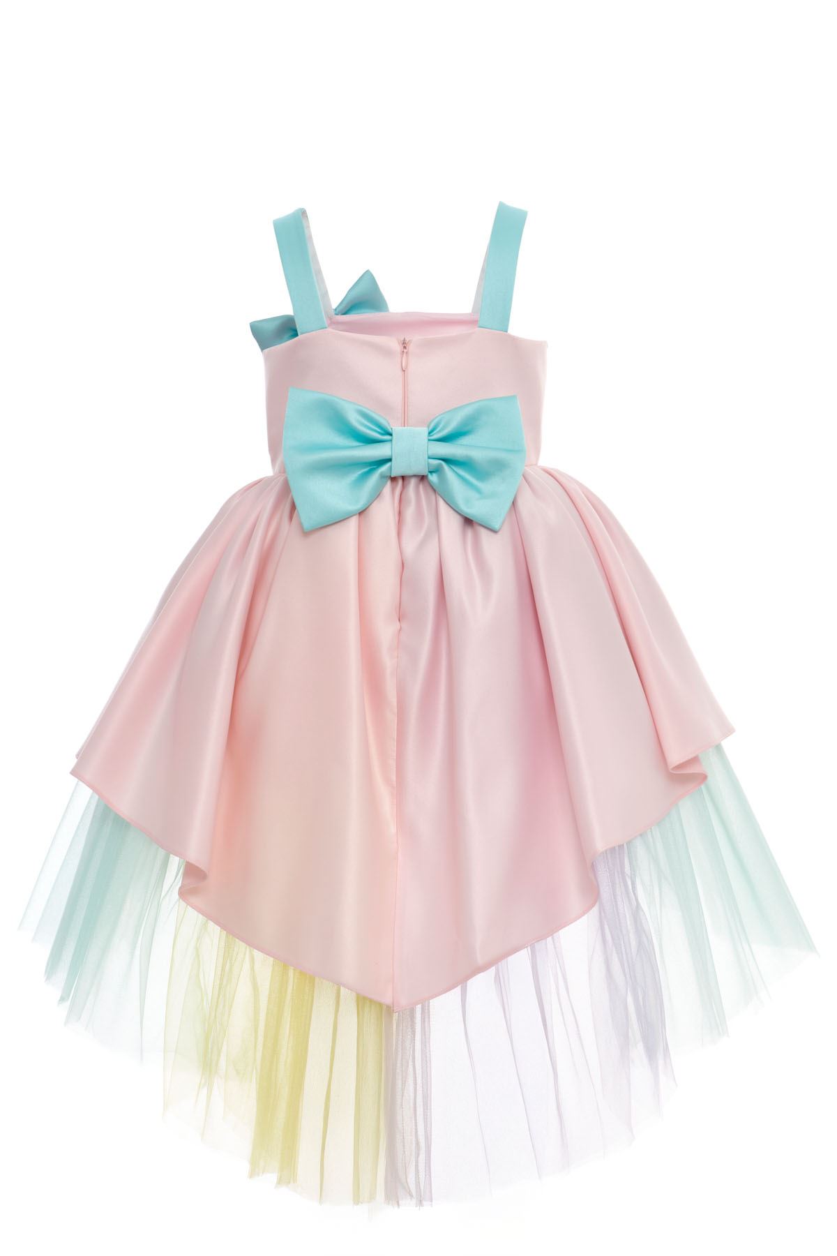 3-7 Yaş Ice Cream Dress Kız Çocuk Elbise-Pembe