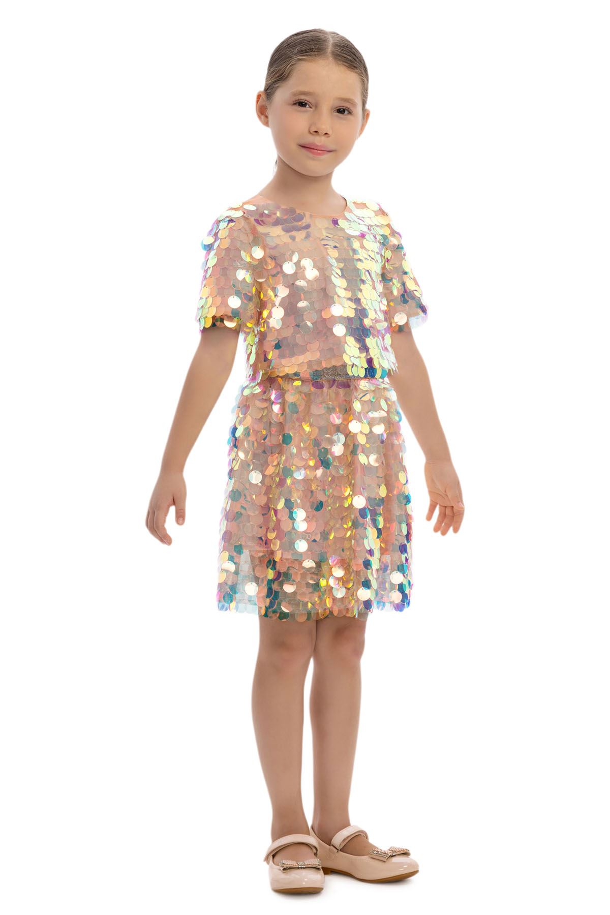 3-7 Yaş Bhirtday Happy Kız Çocuk Takım-Pembe