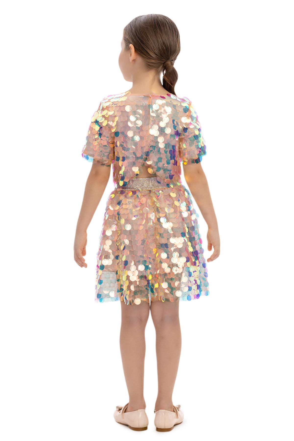 3-7 Yaş Bhirtday Happy Kız Çocuk Takım-Pembe