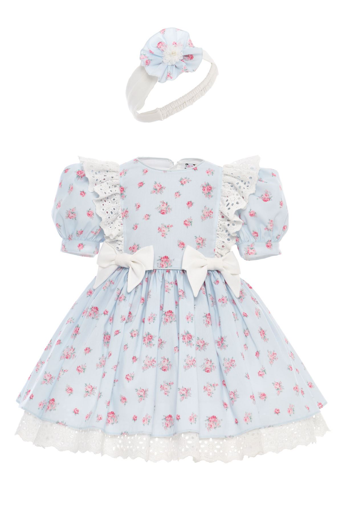 6-24 Aylık Garden Love Kız Bebek Elbise-Bebe Mavisi