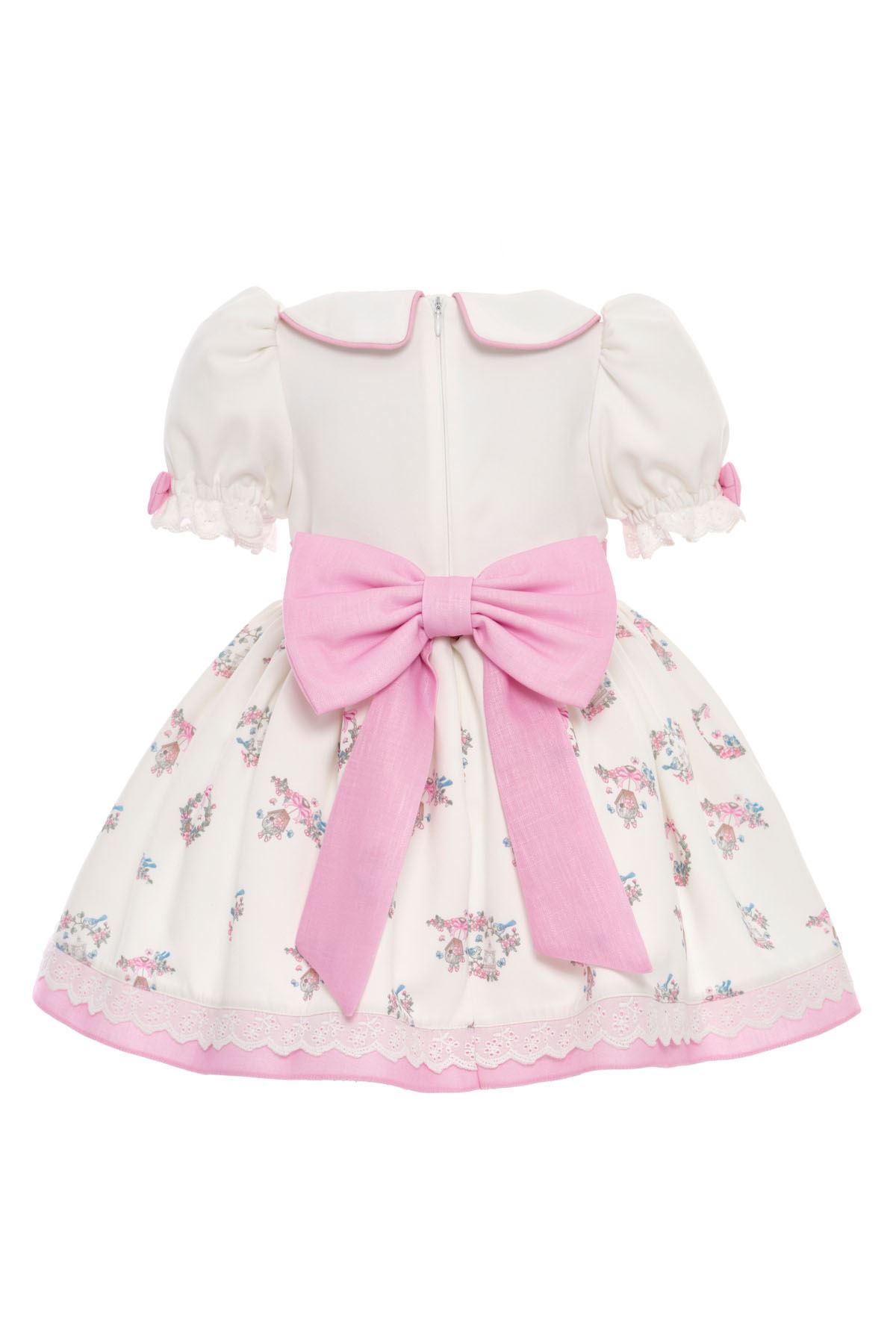 6-24 Aylık Madam London Kız Bebek Elbise-Ekru