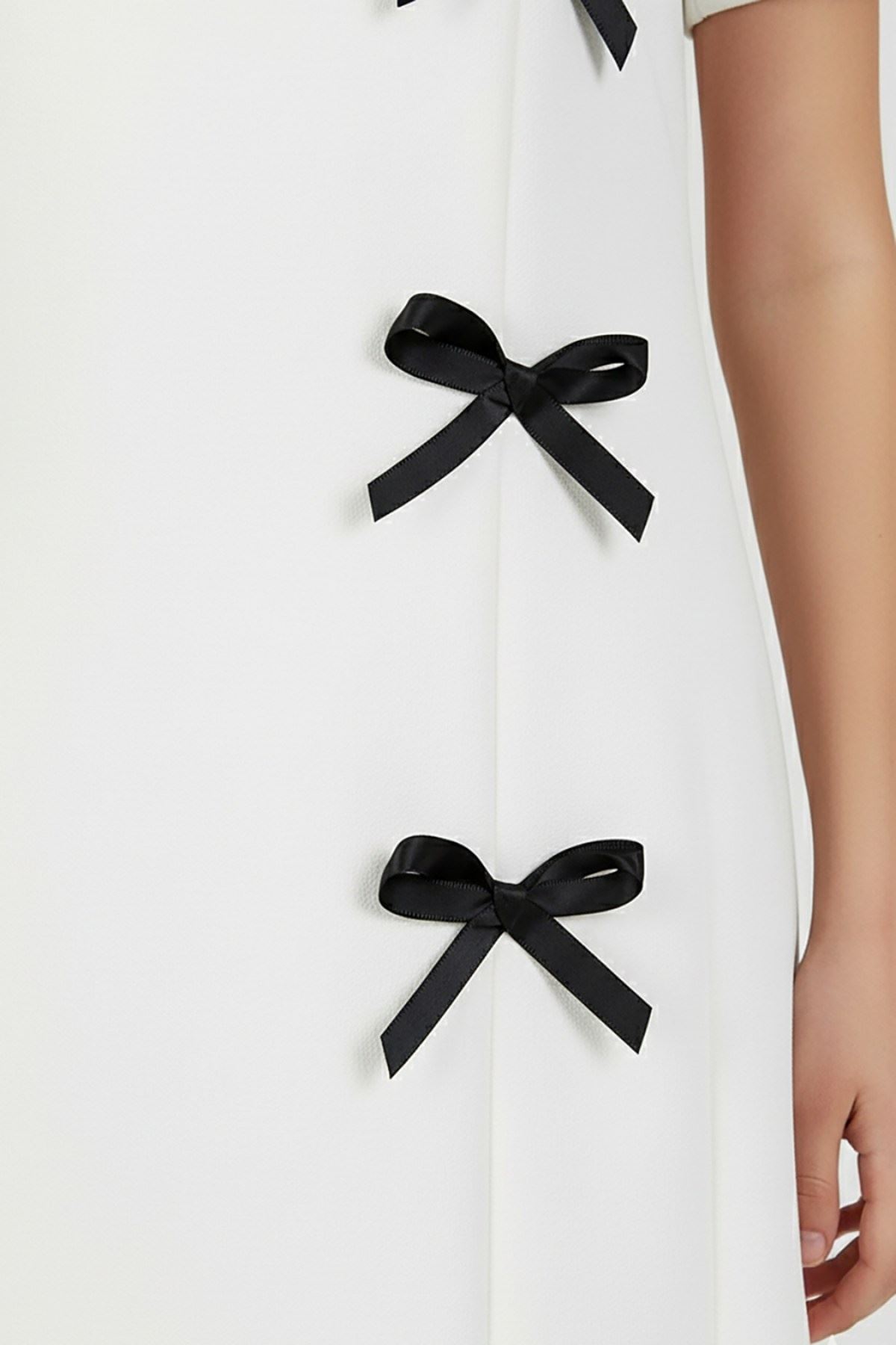 9-14 Yaş Aria Quinn Kız Çocuk Elbise-Ekru