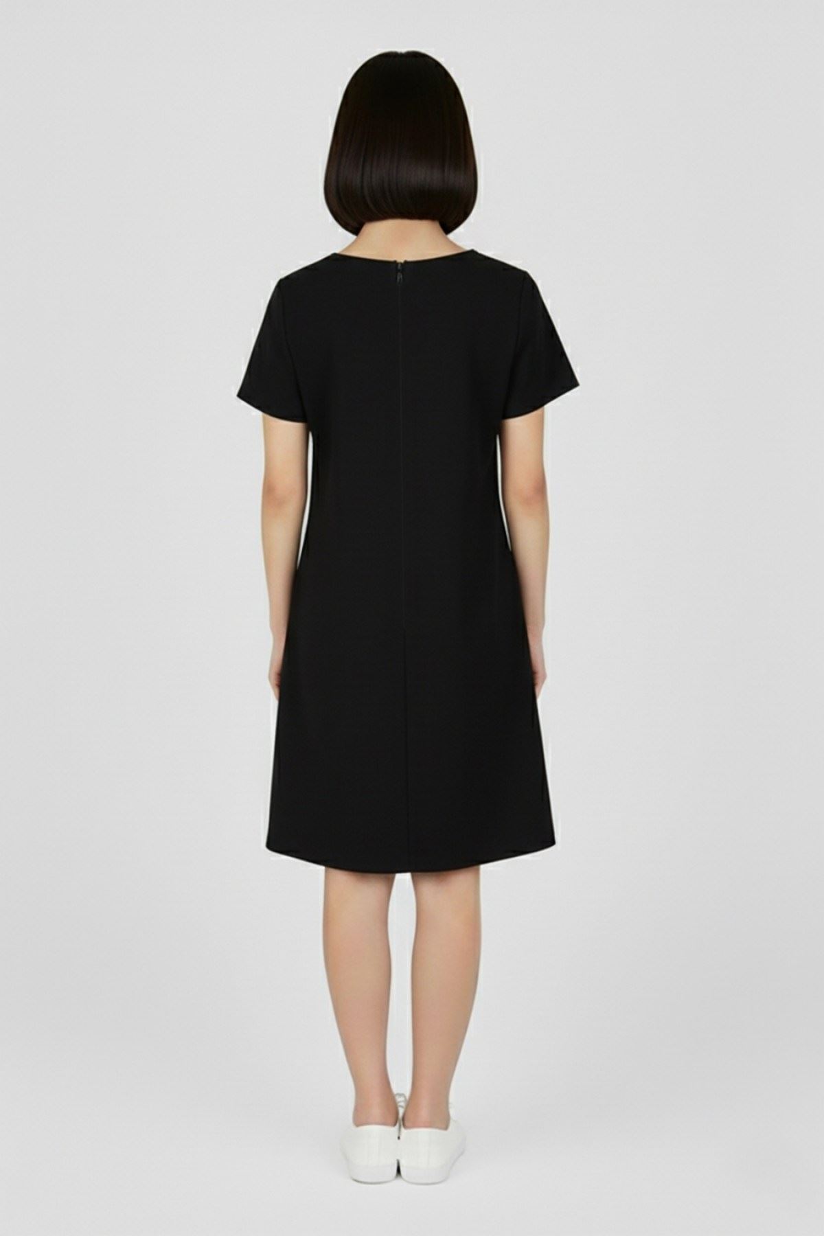 9-14 Yaş Aria Quinn Kız Çocuk Elbise-Siyah