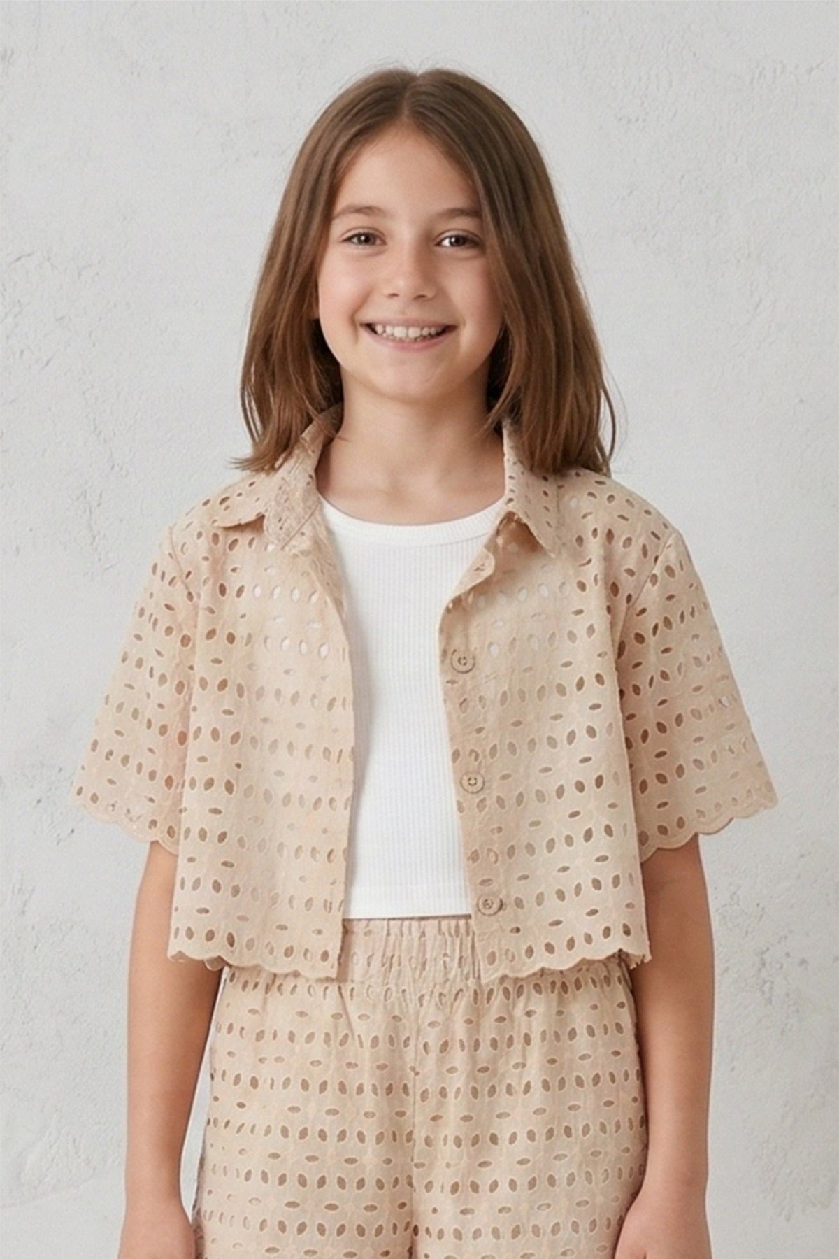 9-14 Yaş Lily Bell Kız Çocuk Takım-Latte