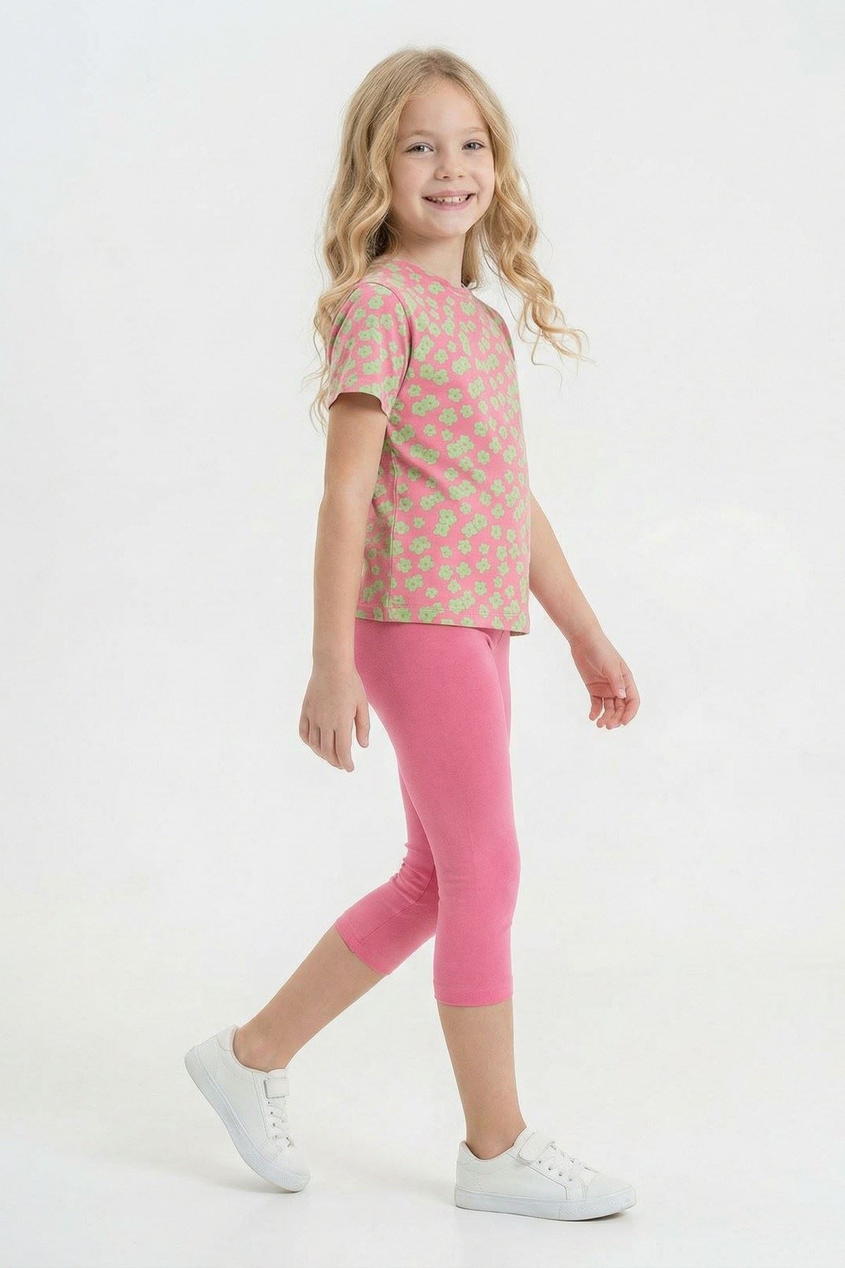 6-9 Yaş New Daisy Relaxe  Kız Çocuk Takım-Pembe