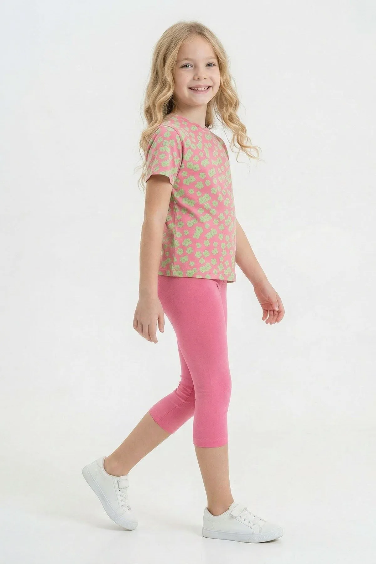 6-9 Yaş New Daisy Relaxe  Kız Çocuk Takım-Pembe