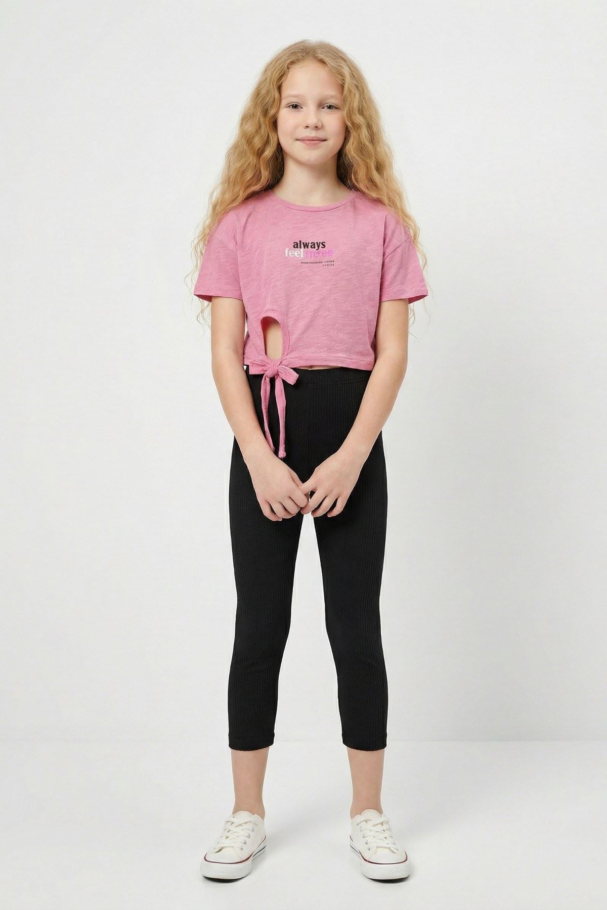 10-13 Yaş Sportive Girls Cooles Kız Çocuk 3'Lü Takım-Pembe