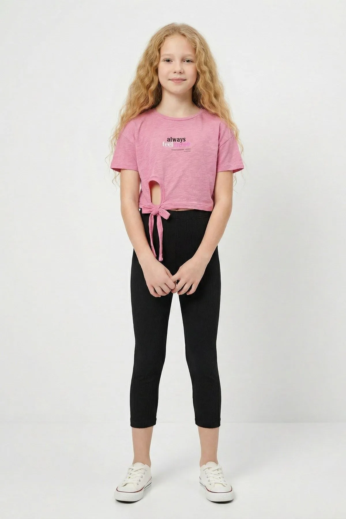 10-13 Yaş Sportive Girls Cooles Kız Çocuk 3'Lü Takım-Pembe