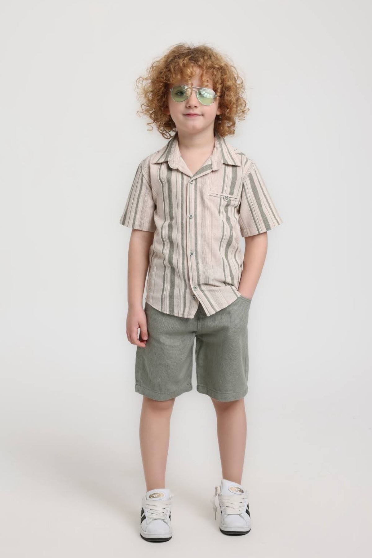 1-5 Yaş Elian Cole Erkek Çocuk Takım-Latte