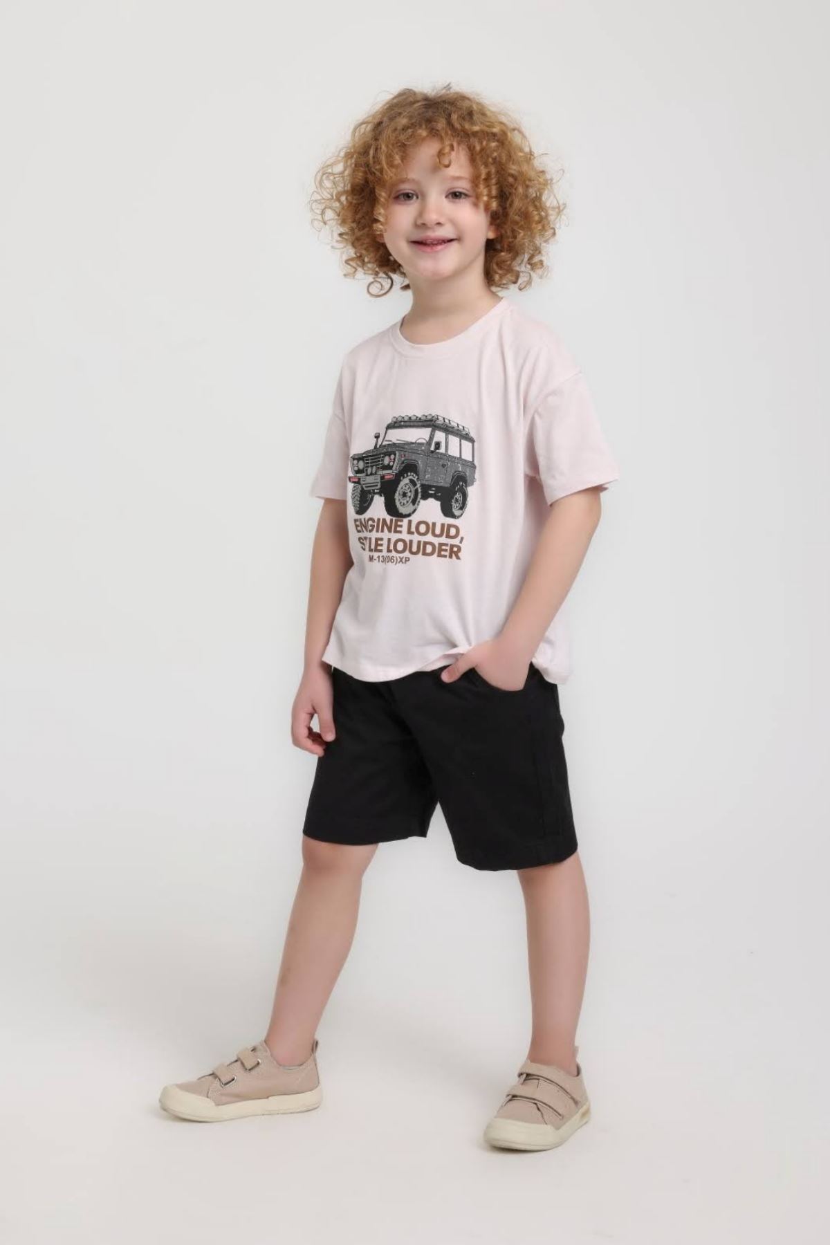 1-5 Yaş Engine Loud Erkek Çocuk Takım-Taş