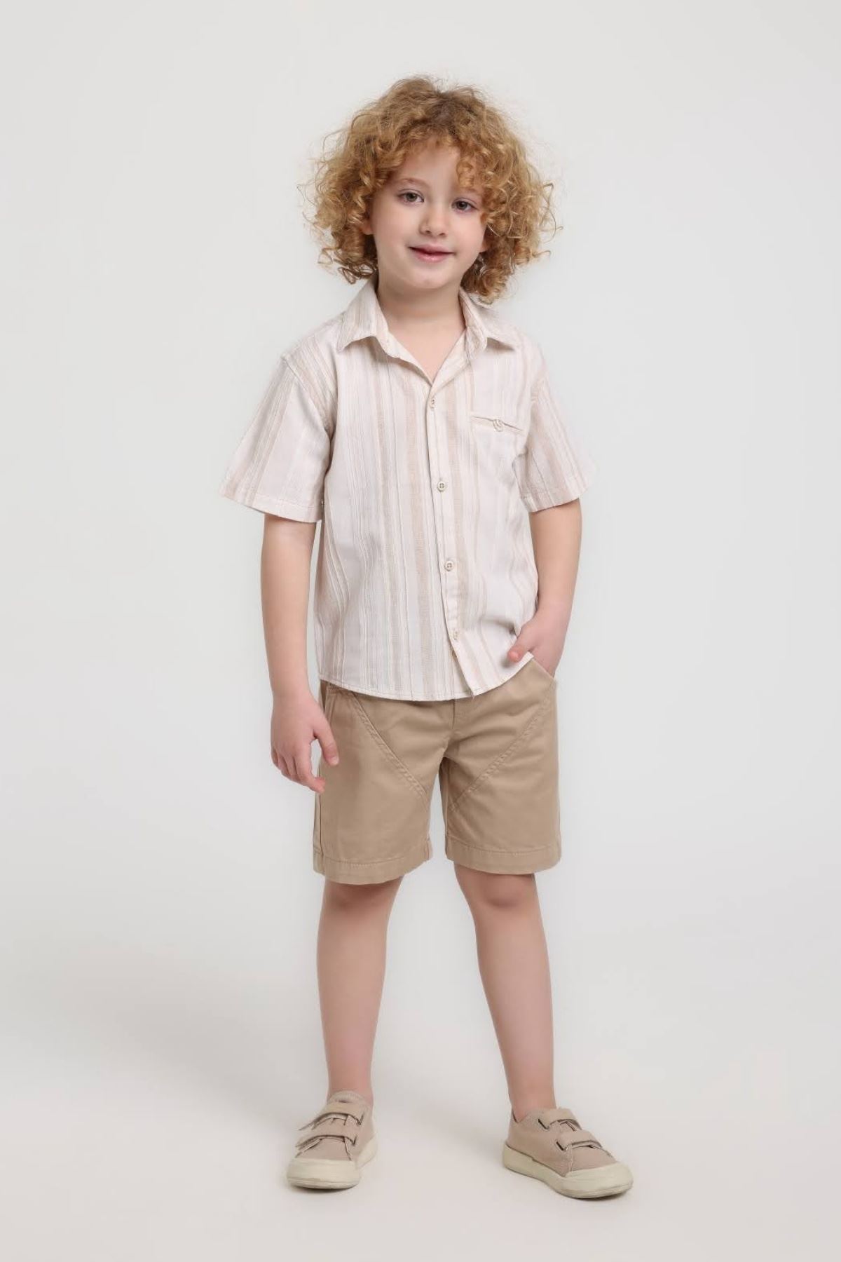 1-5 Yaş Emilio Corvin Erkek Çocuk Takım-Latte