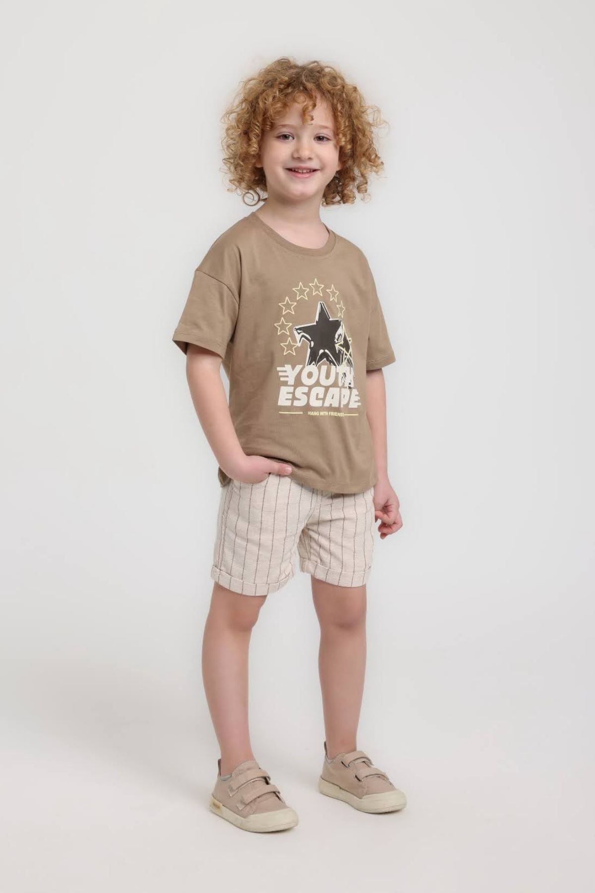 1-5 Yaş Leo Noir Erkek Çocuk Takım-Mocca