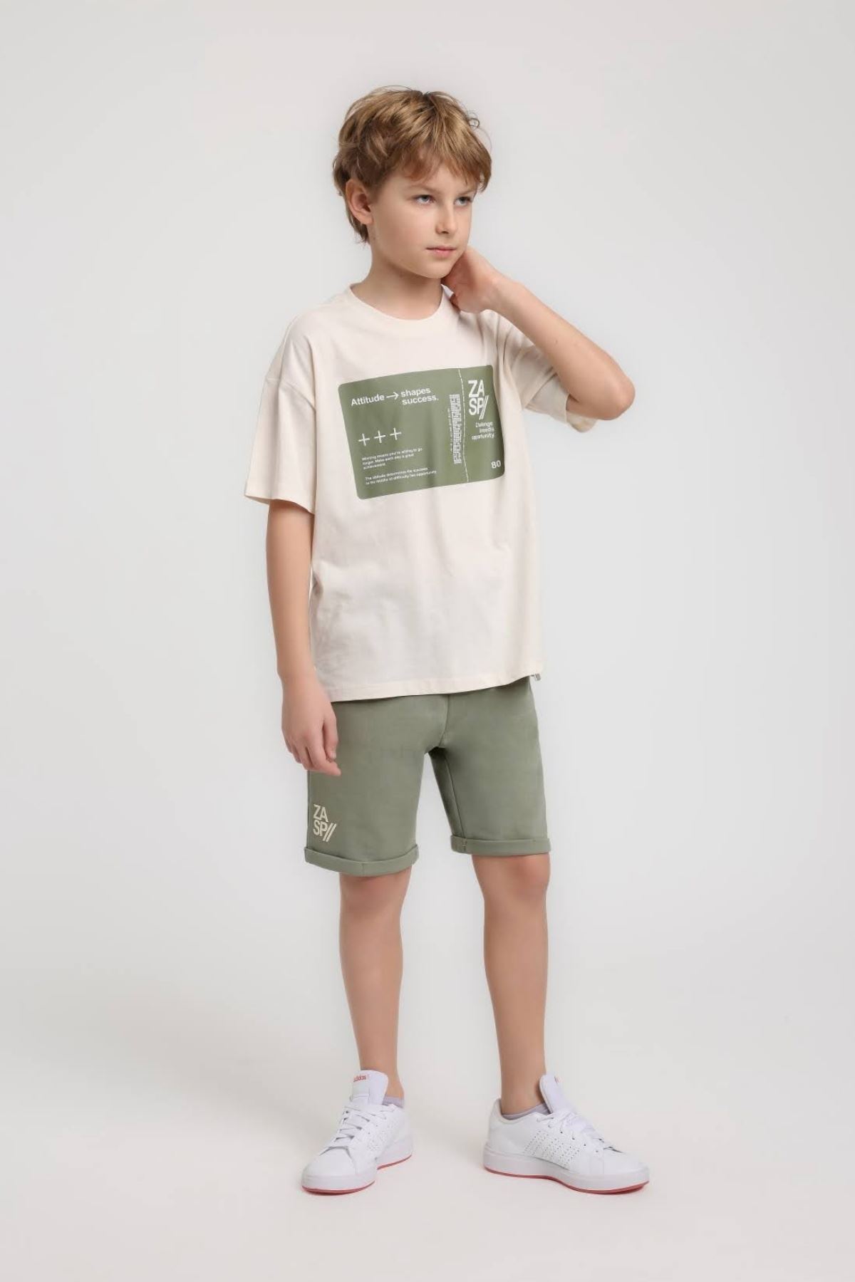 5-14 Yaş Zayn Vex Erkek Çocuk Takım-Haki