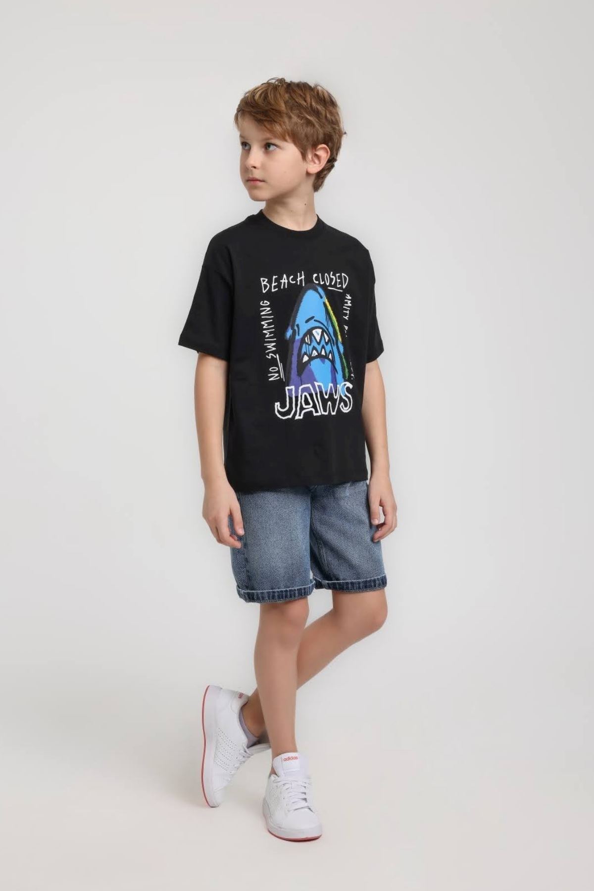 5-14 Yaş Jaws Beach Erkek Çocuk Takım-Siyah