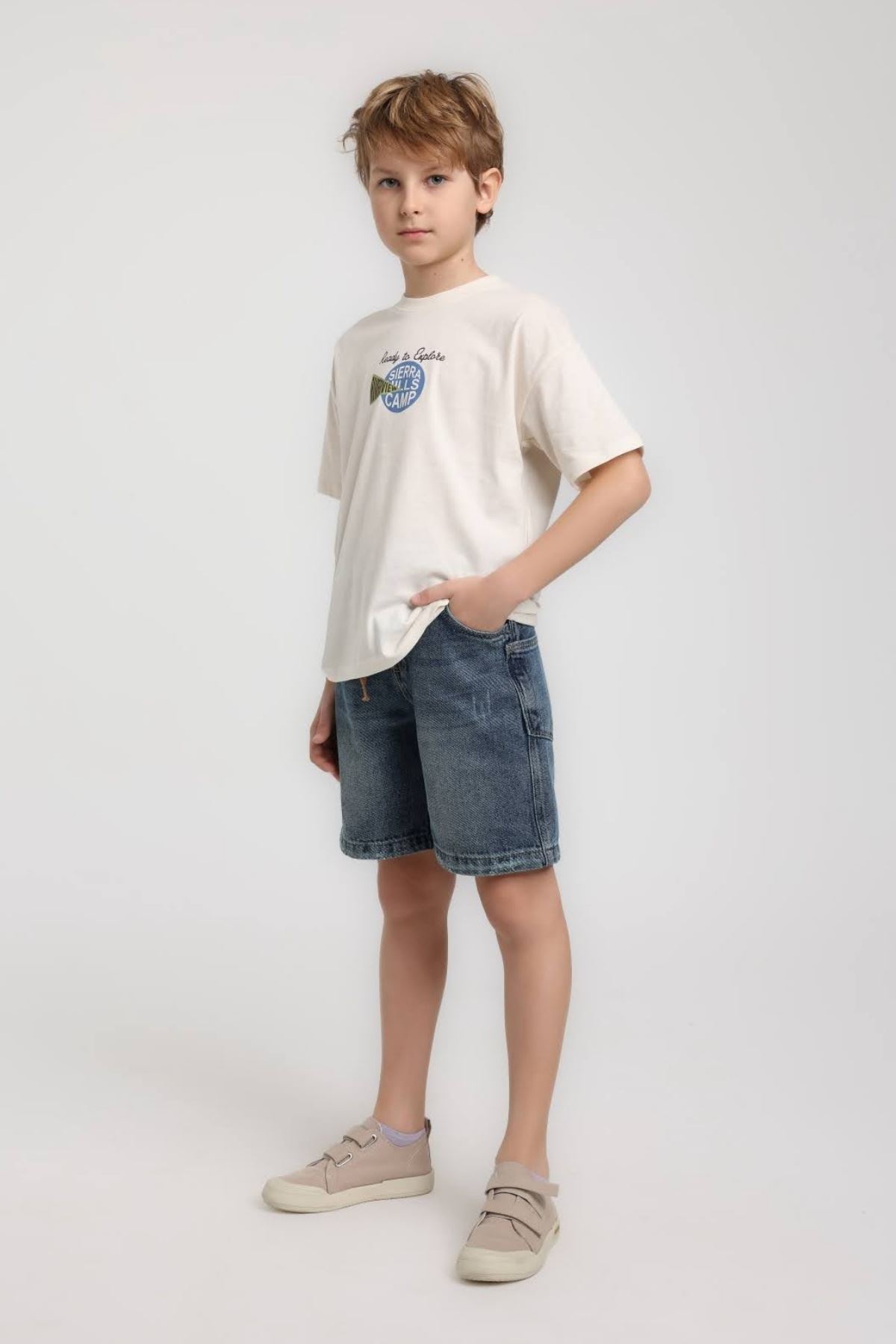 5-14 Yaş Lucius Doren Erkek Çocuk Takım-Ekru