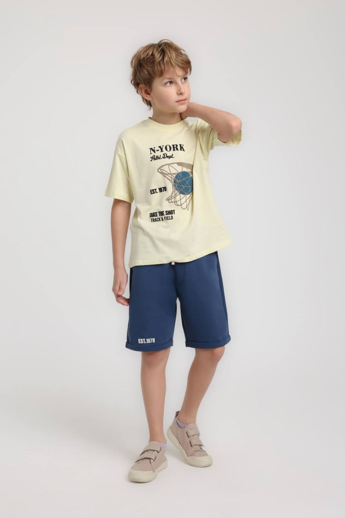 5-14 Yaş Flint Orven Erkek Çocuk Takım-Mavi