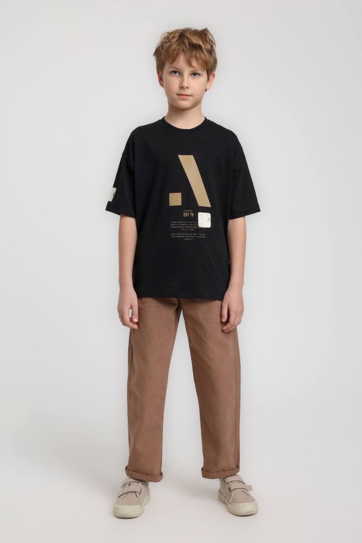 5-14 Yaş Cassiel Kalen Erkek Çocuk Takım-Siyah