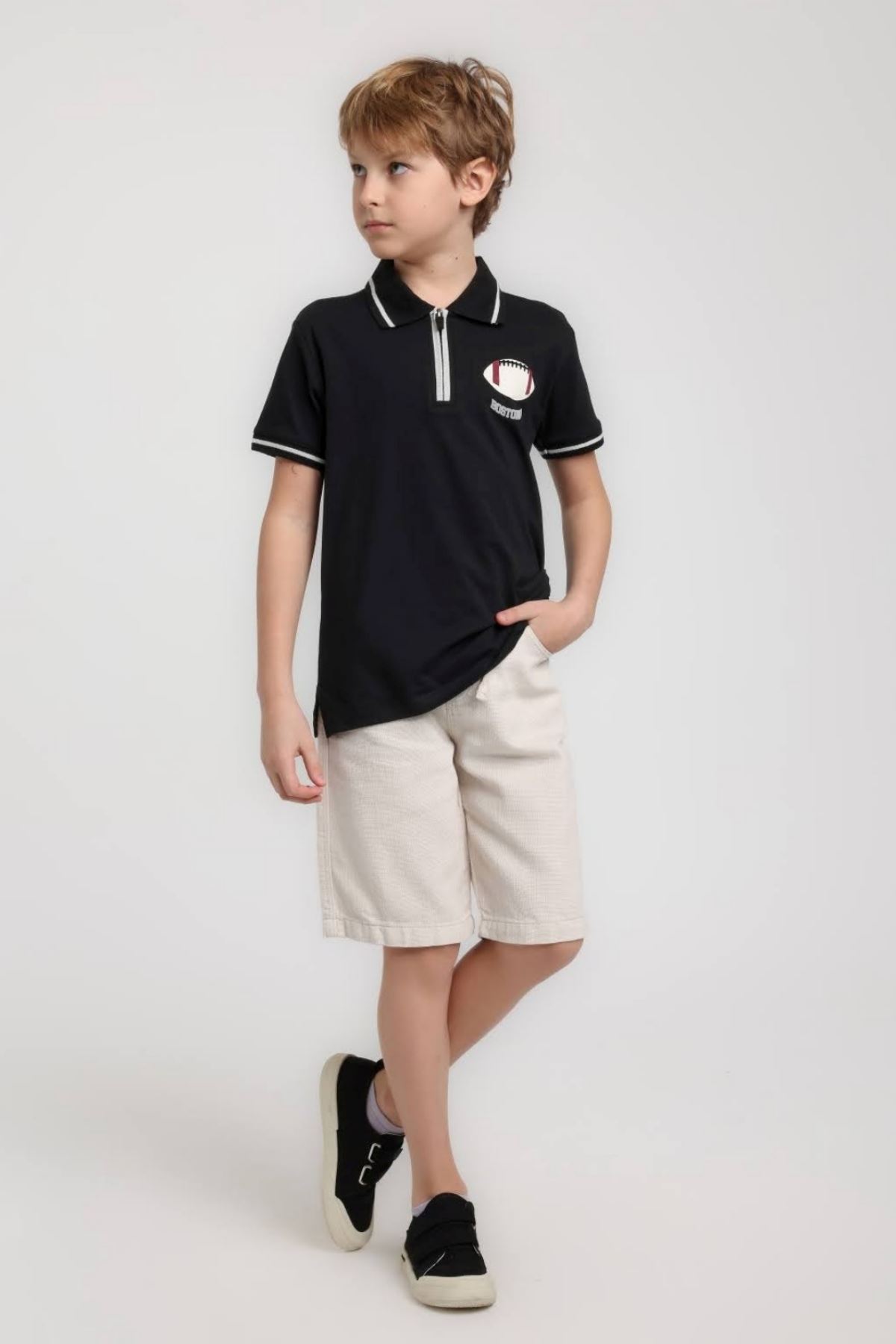 5-14 Yaş Gael Varnel Erkek Çocuk Takım-Siyah