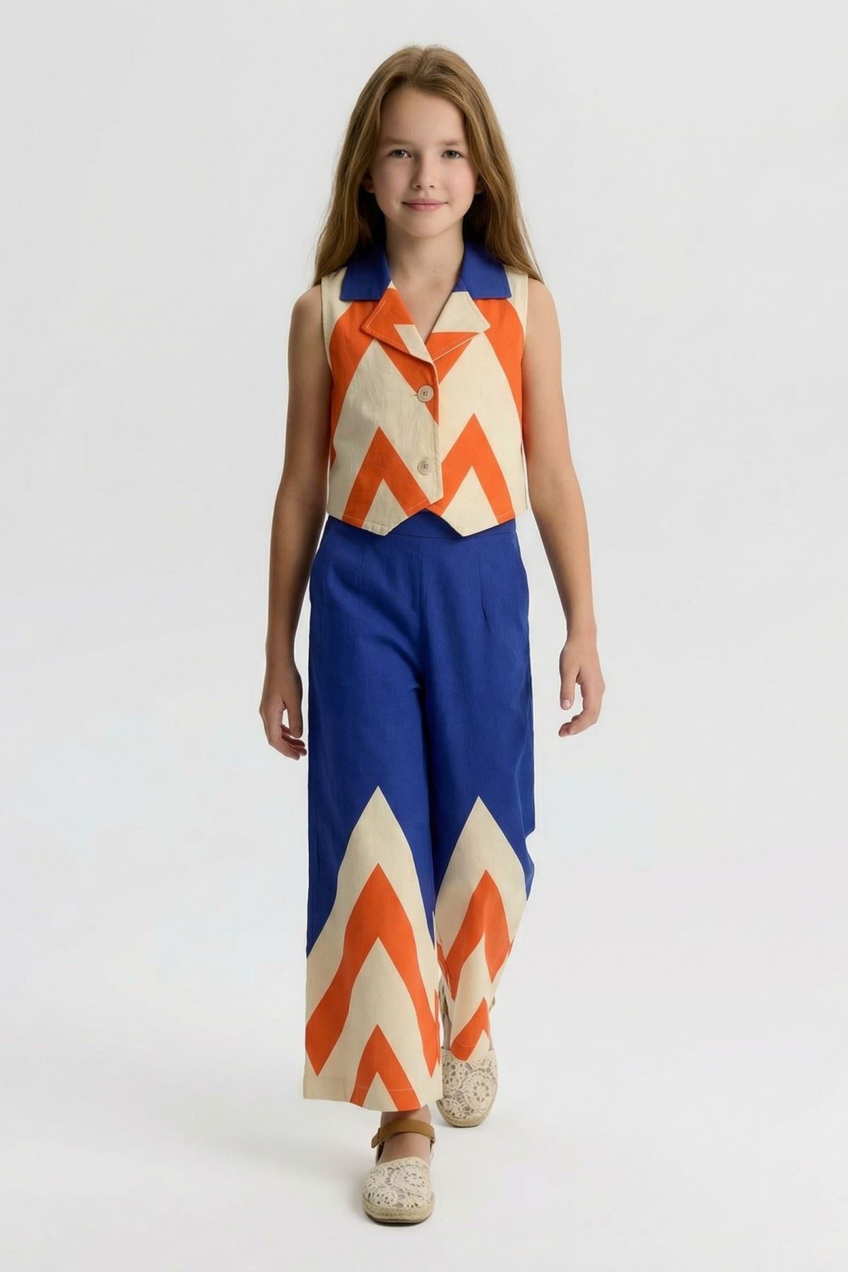 4-14 Yaş Êloise Designer Kız Çocuk Takım-Parlament