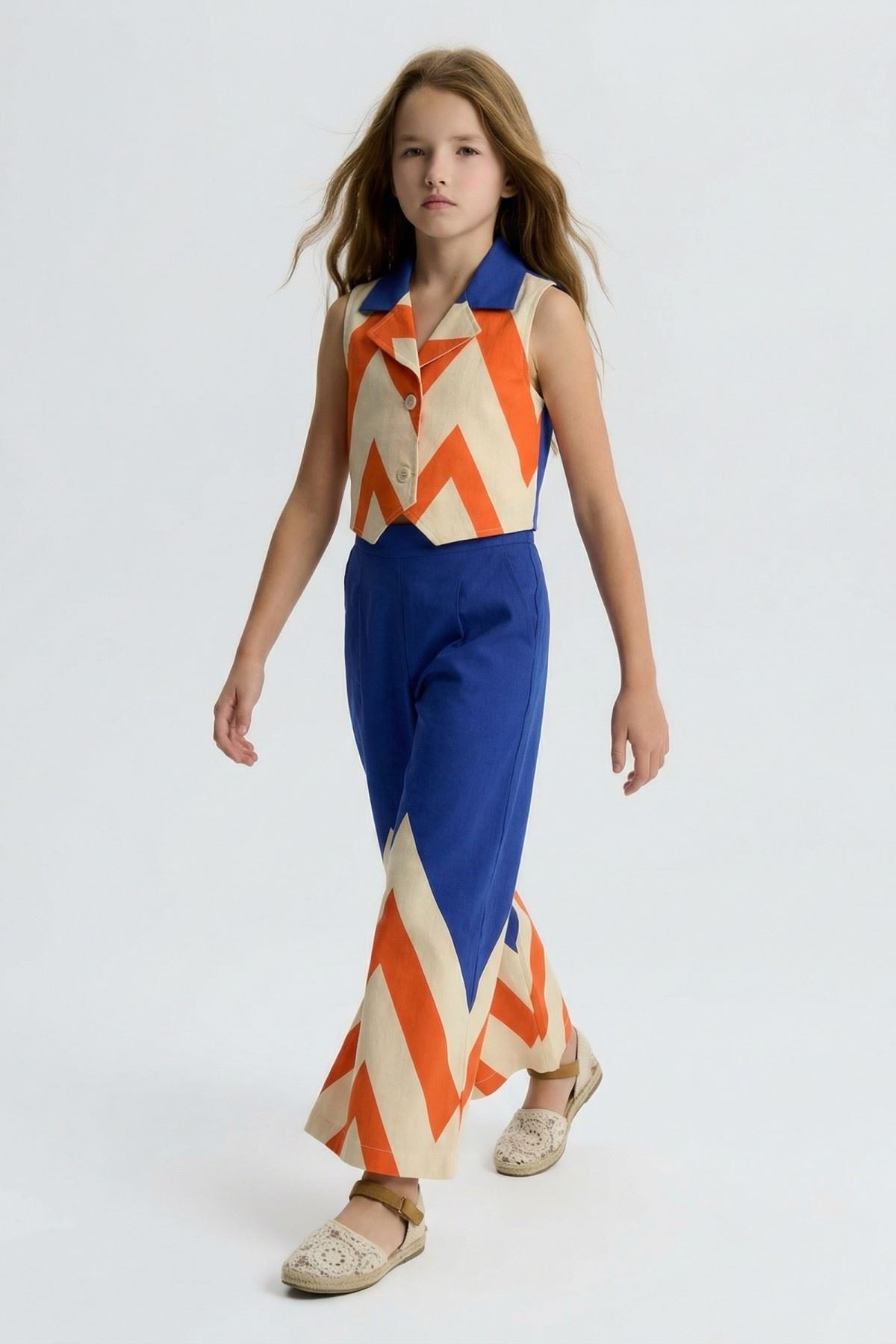 4-14 Yaş Êloise Designer Kız Çocuk Takım-Parlament