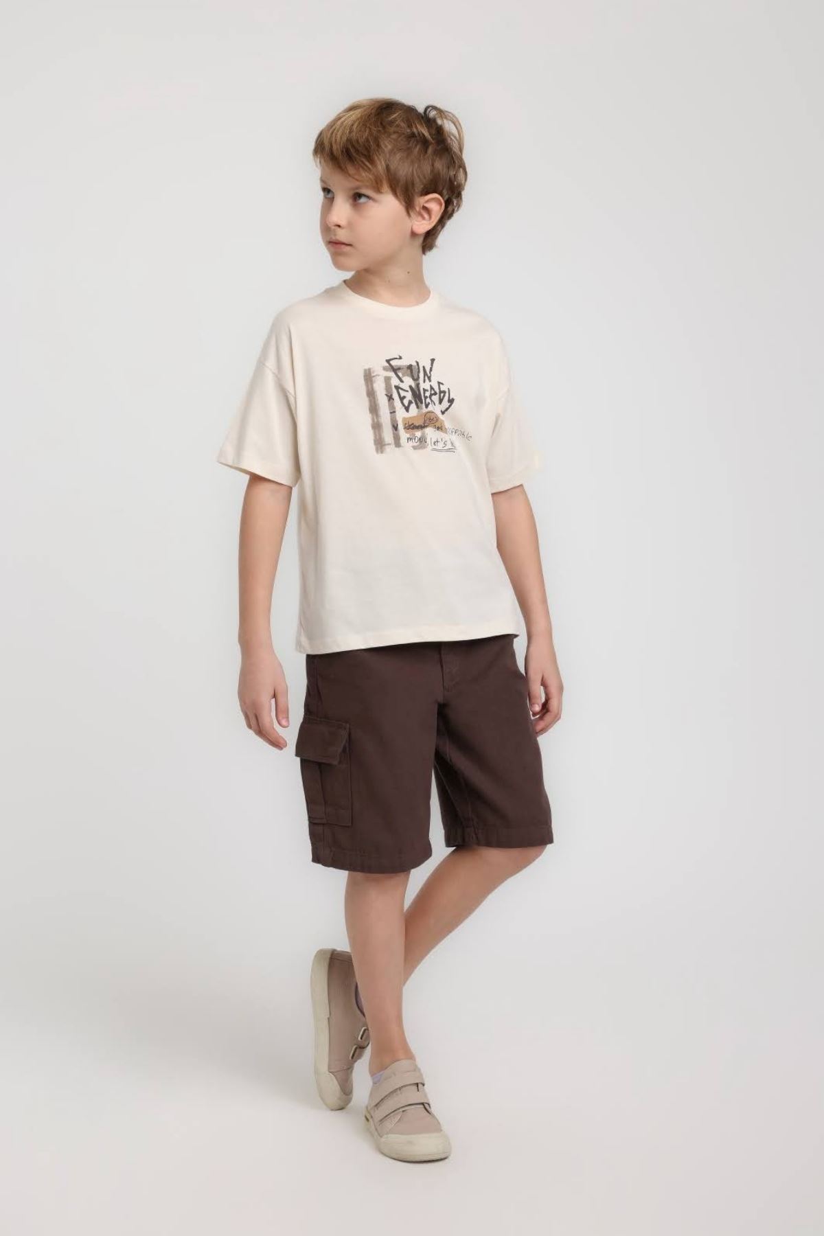 5-14 Yaş Mirox Klyren Erkek Çocuk Takım-Latte