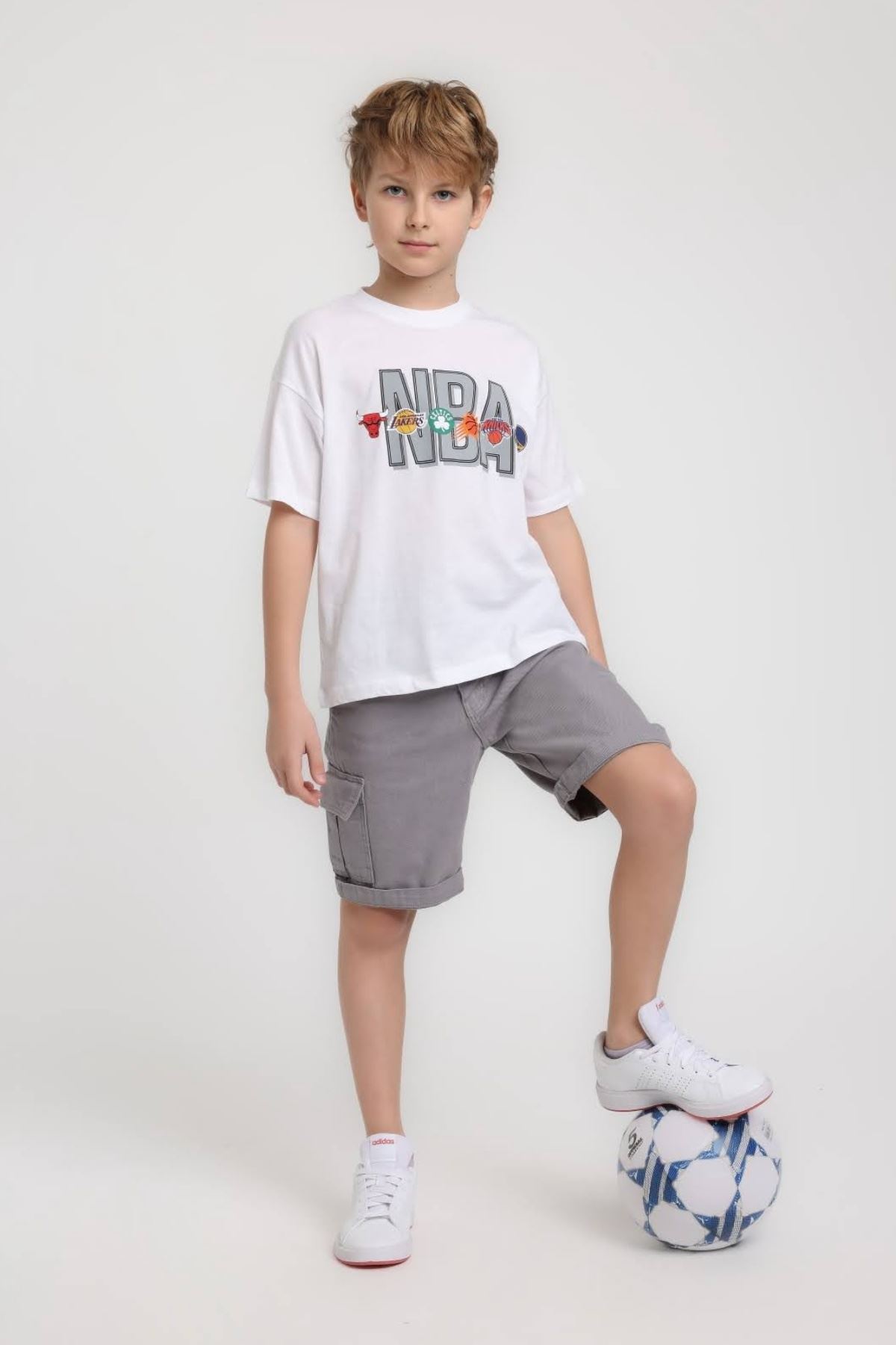 5-14 Yaş Leandro Vexor Erkek Çocuk Takım-Ekru