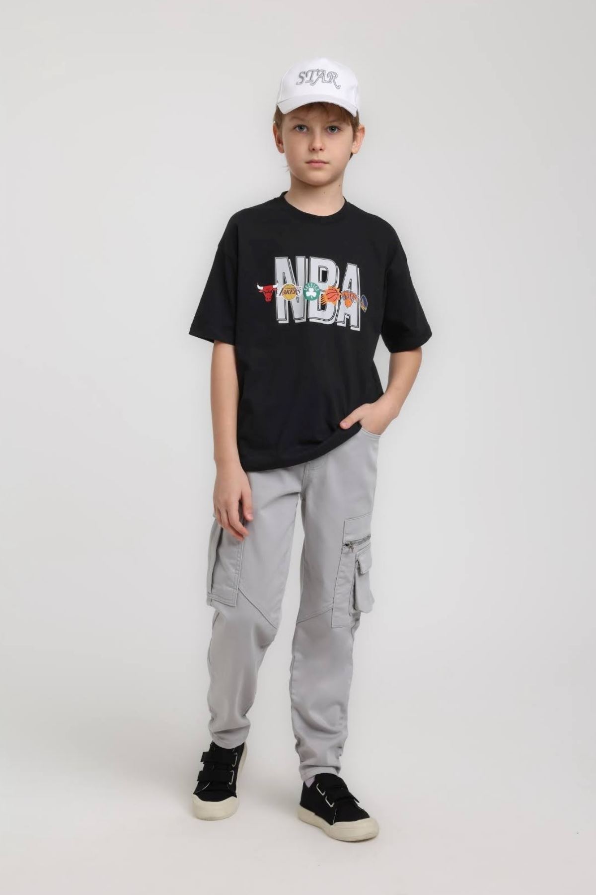 5-14 Yaş Mael Corven Erkek Çocuk Takım-Siyah