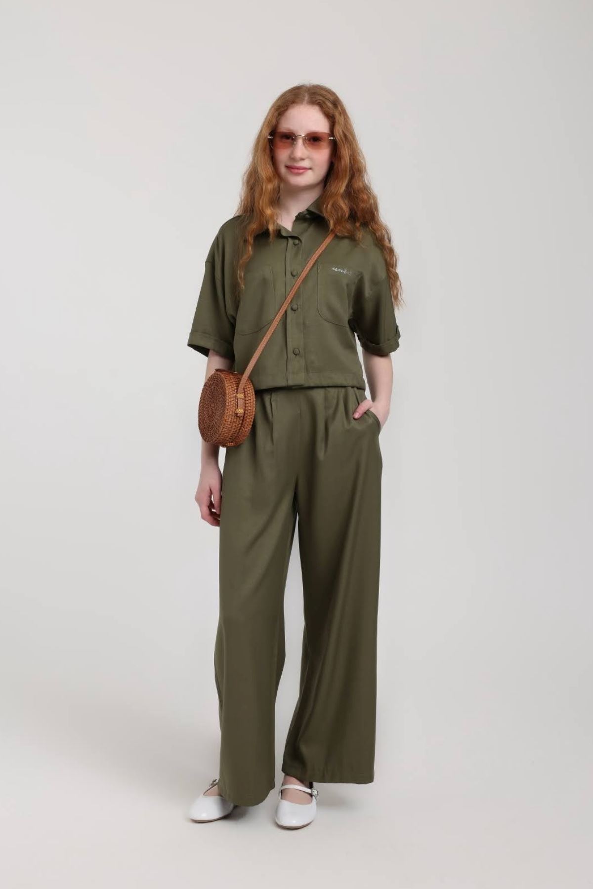 8-14 Yaş Stella Wish Kız Çocuk Takım-Haki