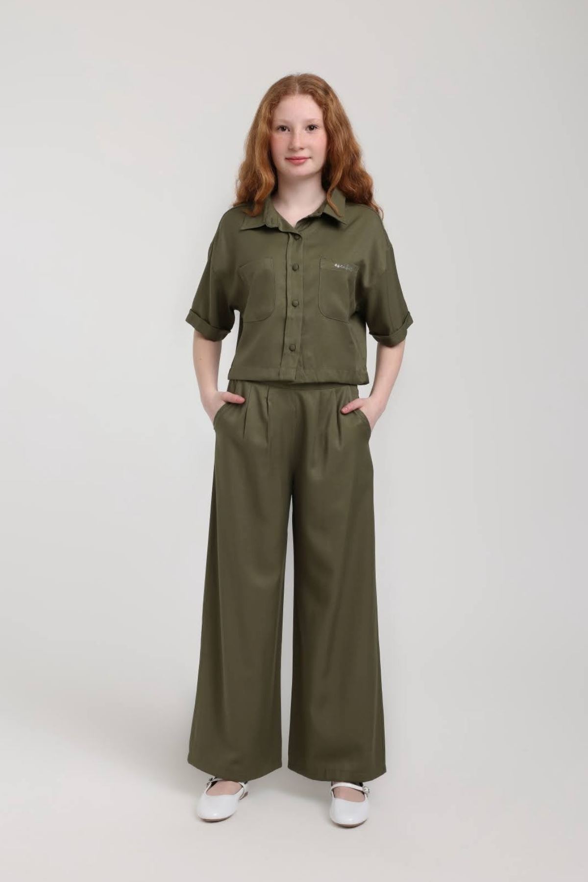 8-14 Yaş Stella Wish Kız Çocuk Takım-Haki