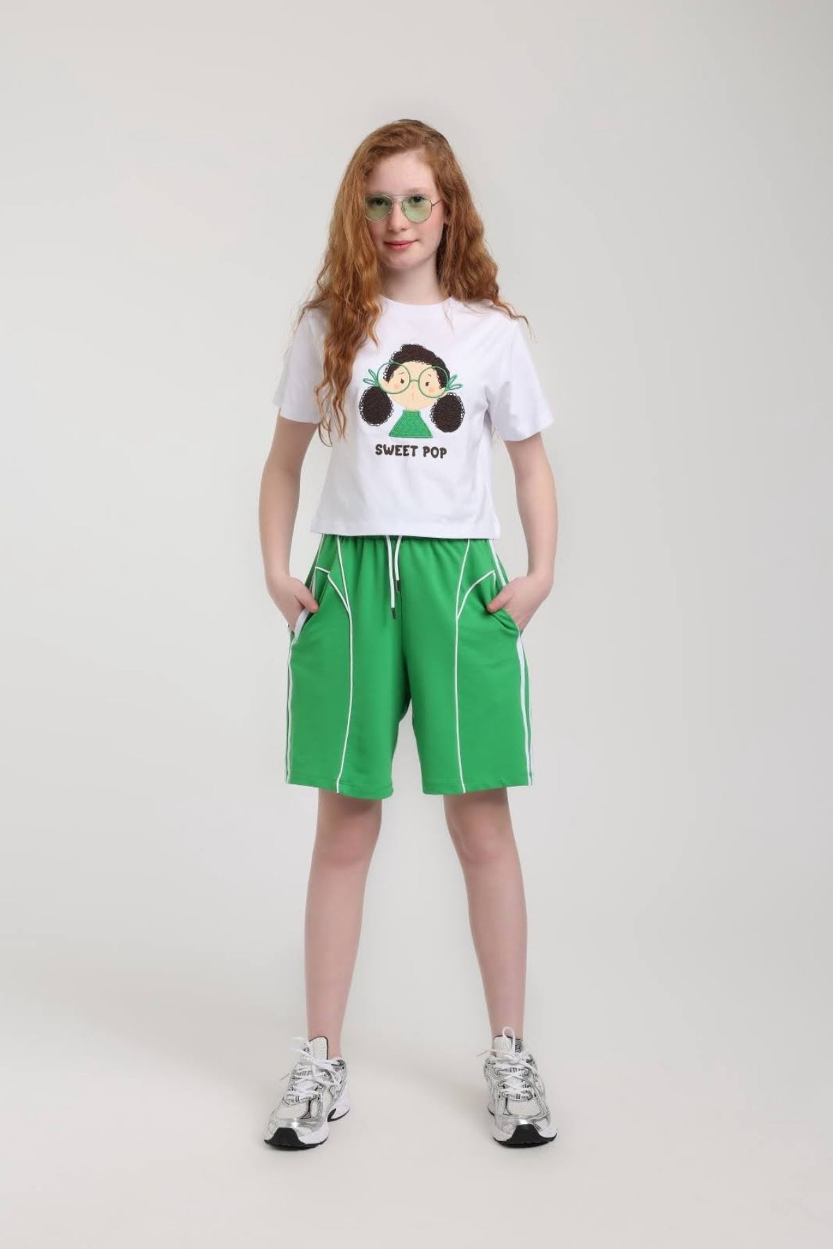 5-14 Yaş Elena Muse Kız Çocuk Takım-Benetton Yeşil