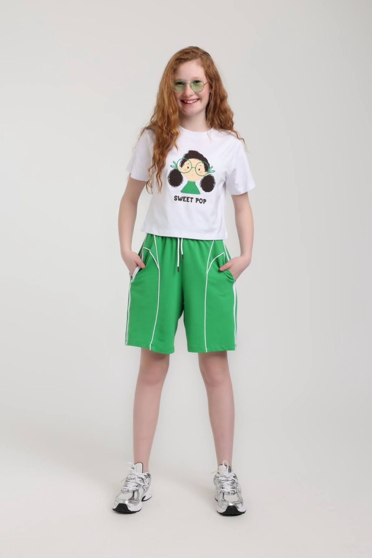 5-14 Yaş Elena Muse Kız Çocuk Takım-Benetton Yeşil