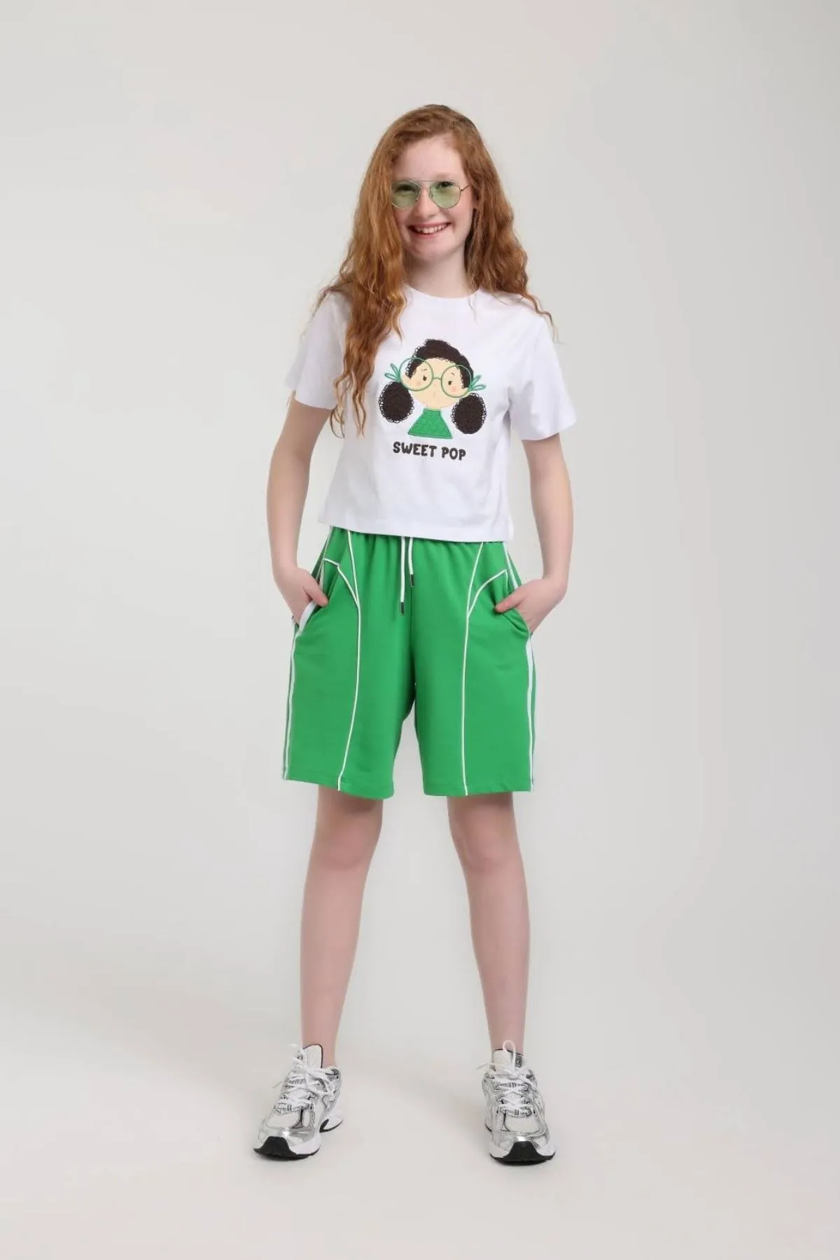 5-14 Yaş Elena Muse Kız Çocuk Takım-Benetton Yeşil