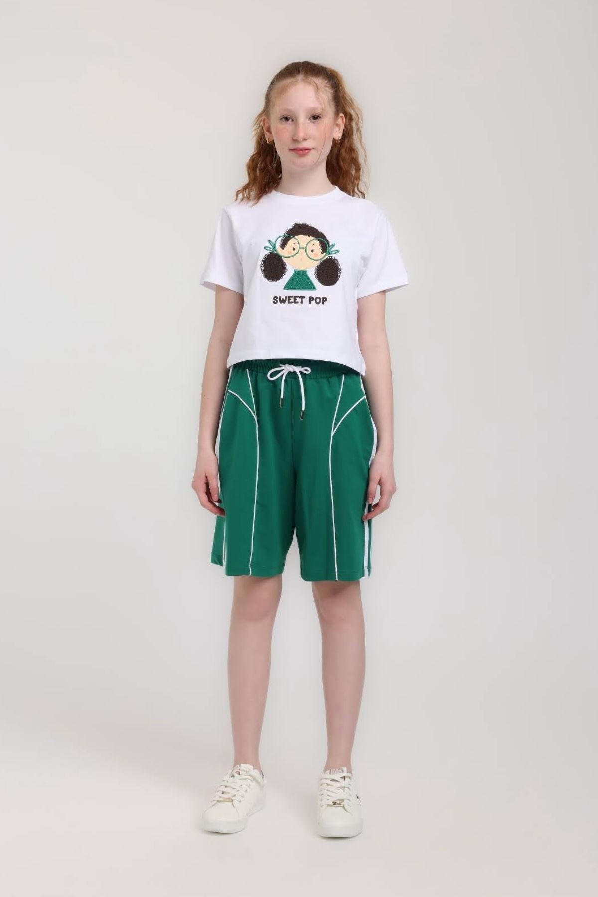 5-14 Yaş Elena Muse Kız Çocuk Takım-Yeşil