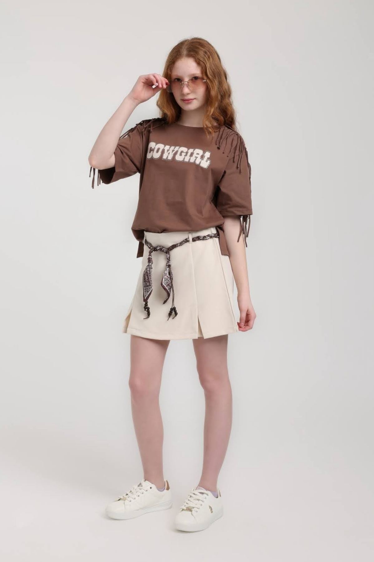 5-14 Yaş Cowgirl Grace Kız Çocuk Takım-Kahverengi