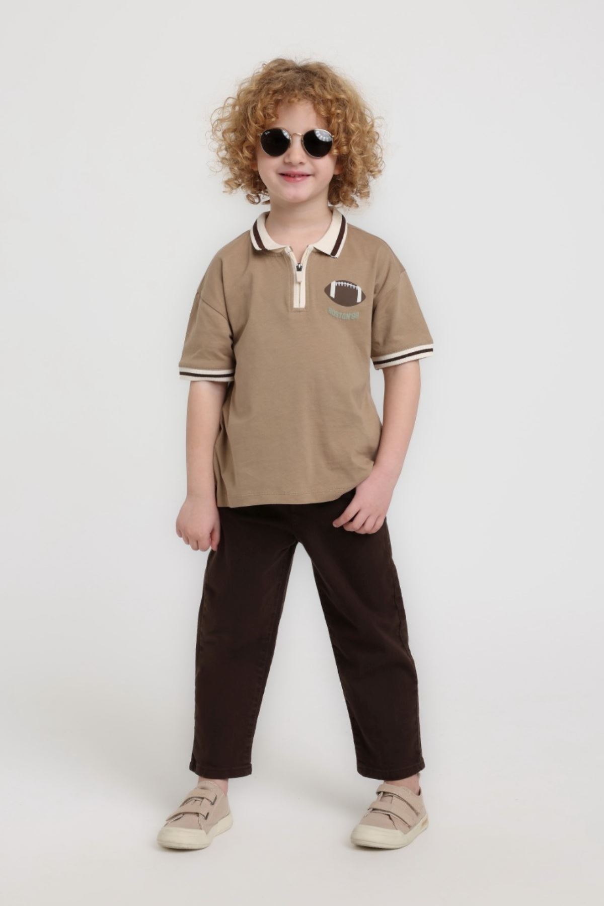 1-5 Yaş Lucius Blaze Erkek Çocuk Takım-Kahverengi