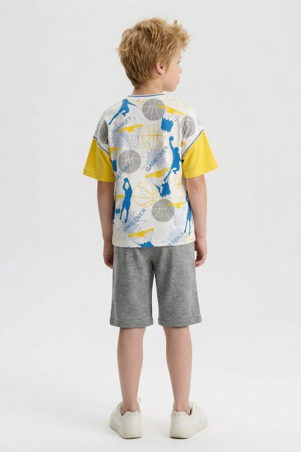 6-9 Yaş Basketball Cool Erkek Çocuk Takım-Sarı