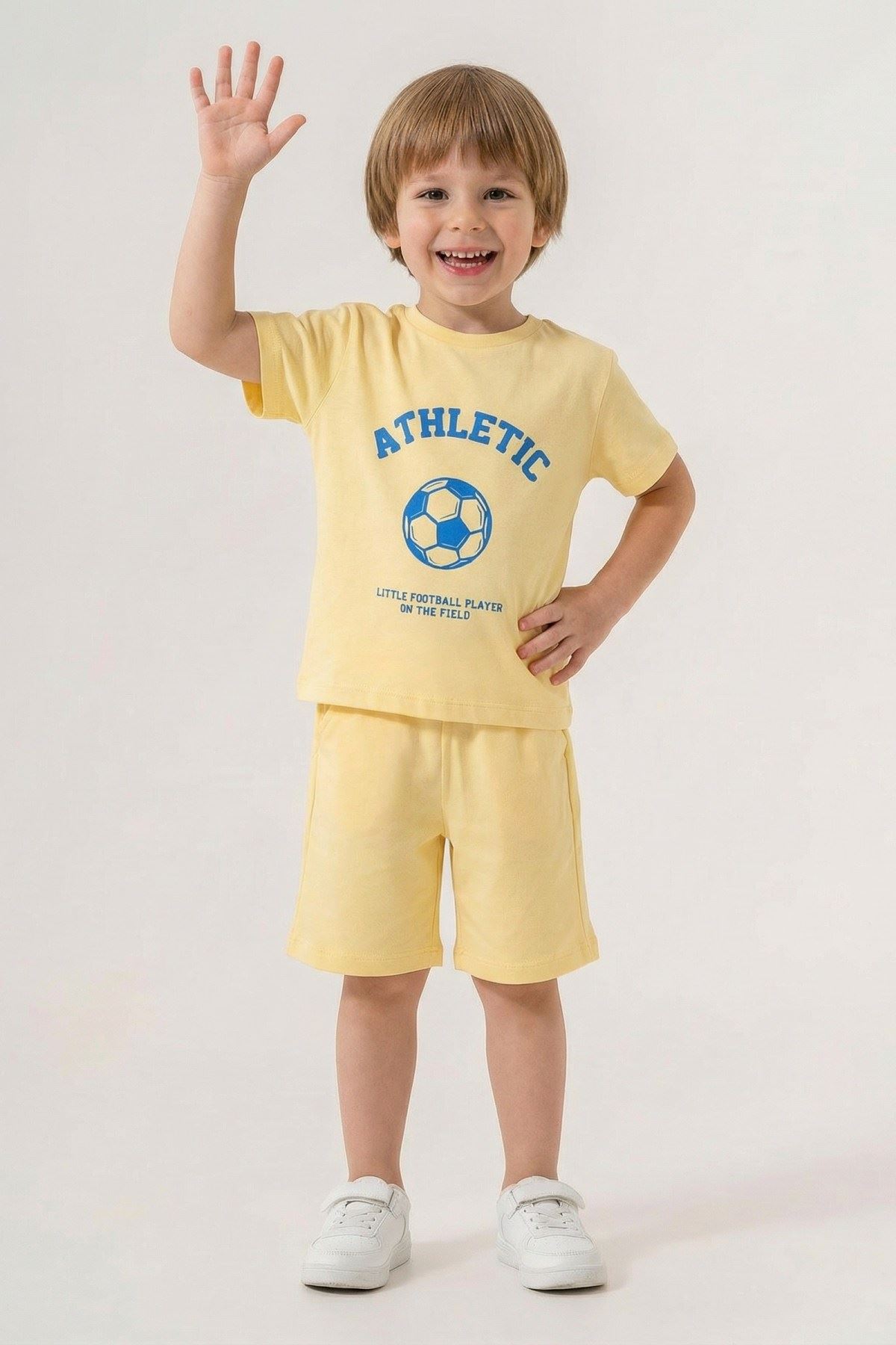 6-9 Yaş Athletic Surf Erkek Çocuk Takım-Sarı