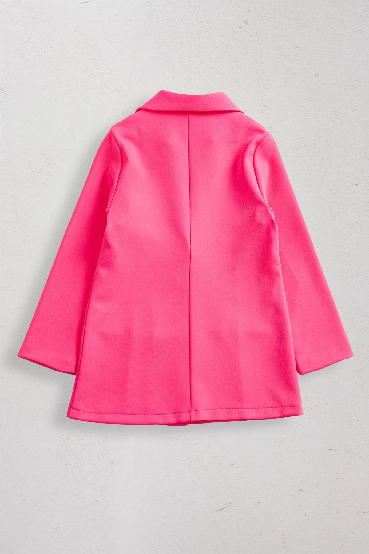 9-14 Yaş Magnolia Kız Çocuk Blazer Ceket-Fuşya