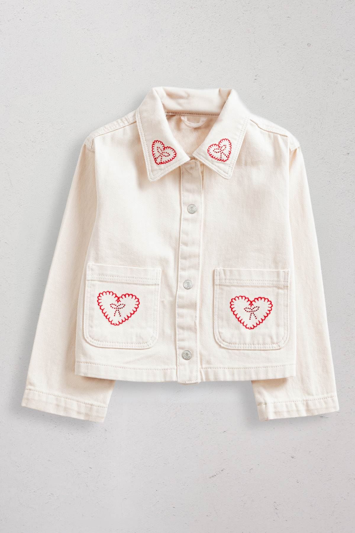 5-14 Yaş Love Story Kız Çocuk Ceket-Latte
