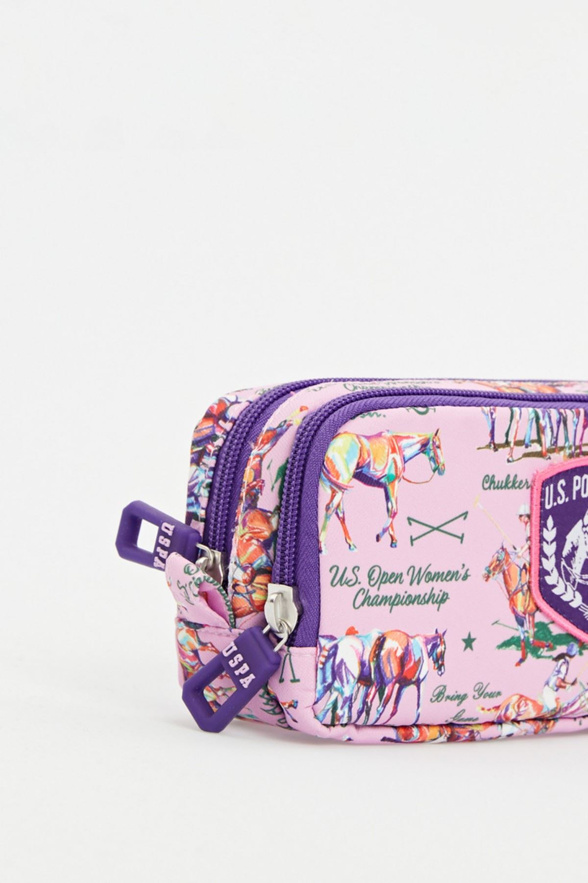 Lisanslı Us Polo ASSN Kalem Kutusu-Lila