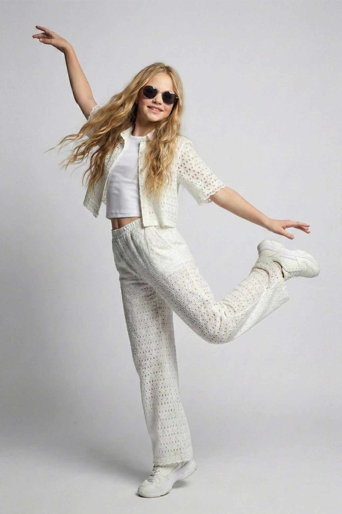 9-14 Yaş Lily Bell Kız Çocuk Takım-Ekru