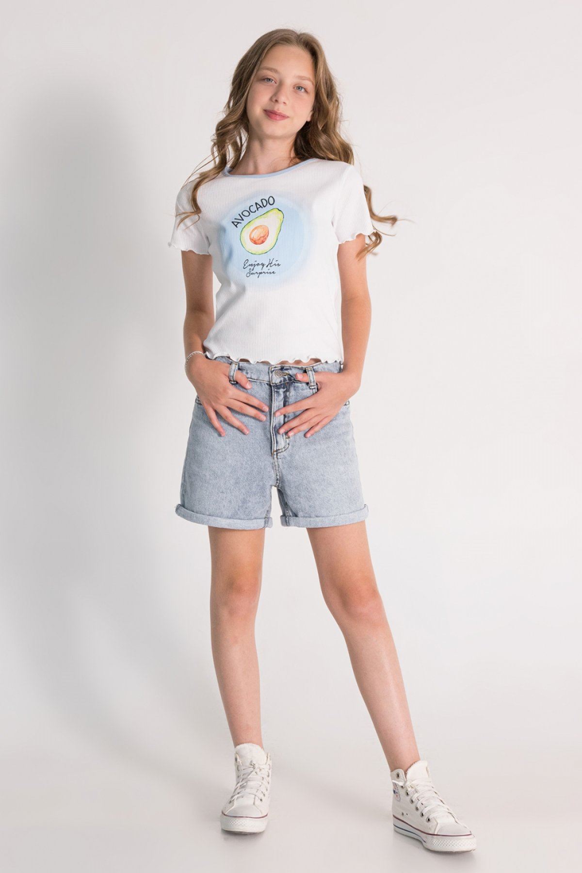 9-14 Yaş Mila Baby Kız Çocuk T-Shirt-Mavi